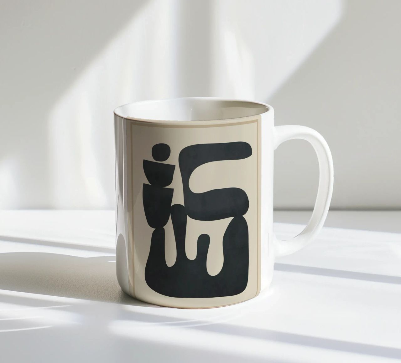 Modern Abstract Minimal Shapes 37 tazza in ceramica da cityart
