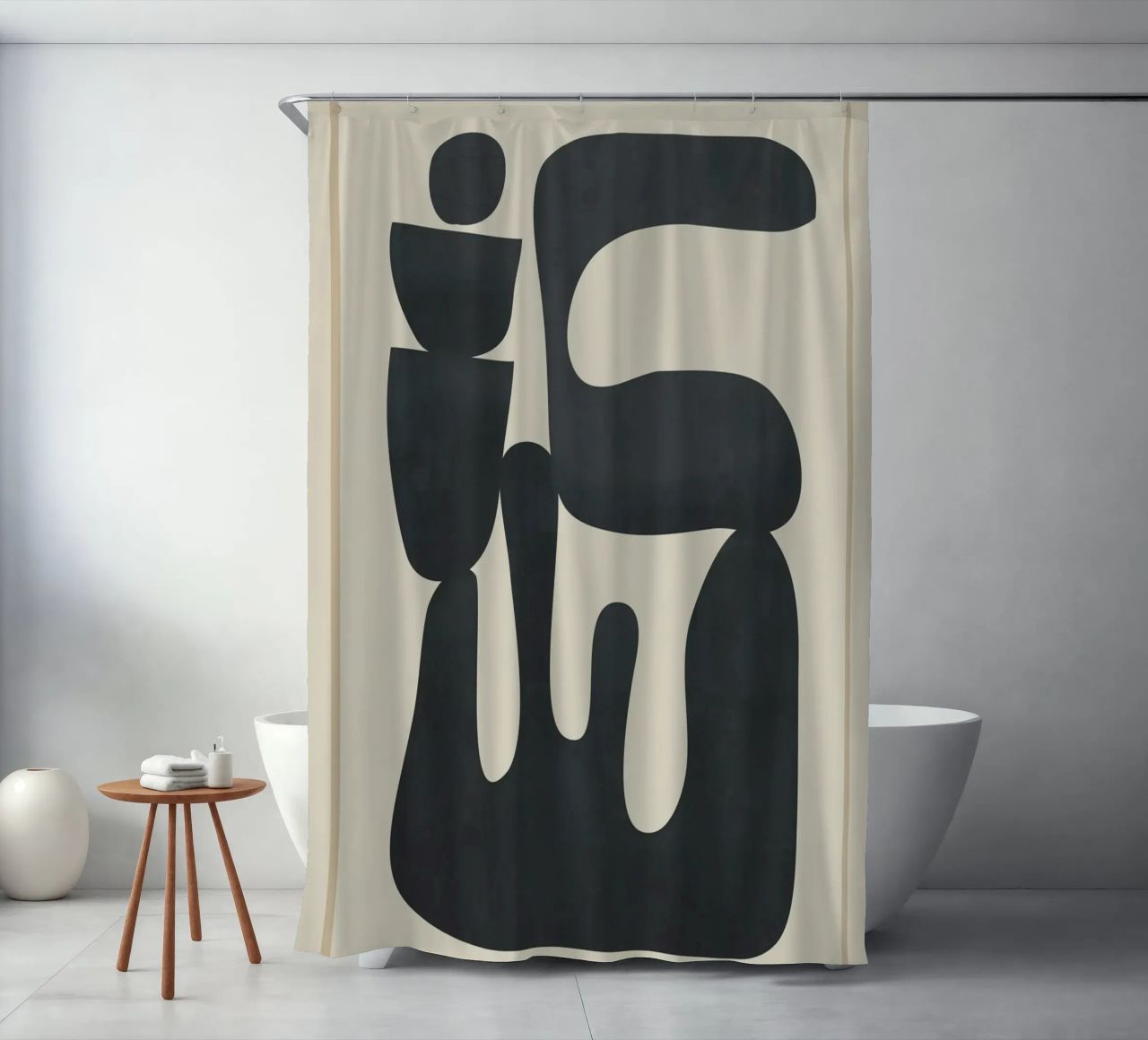 Modern Abstract Minimal Shapes 37 tenda da doccia da cityart