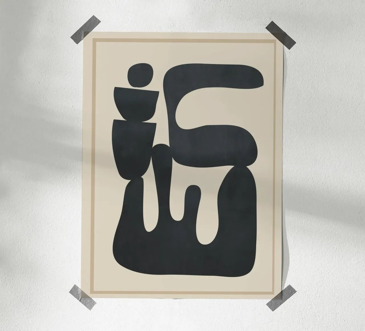 Modern Abstract Minimal Shapes 37 carta hahnemühle da cityart