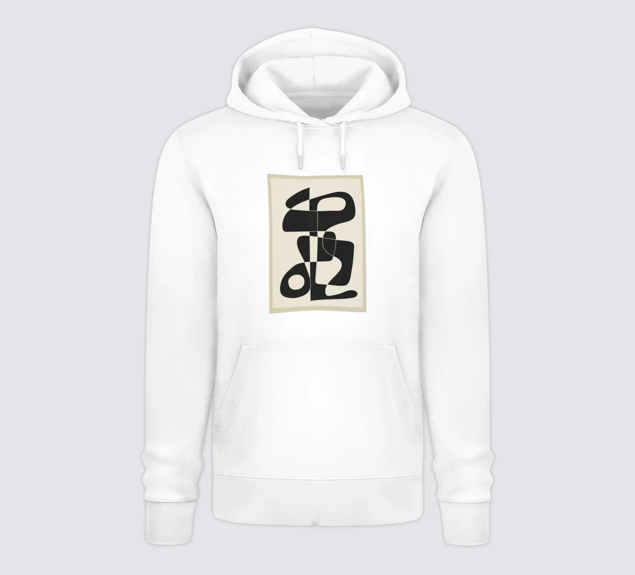 Minimal Abstract Noir felpa con cappuccio da cityart