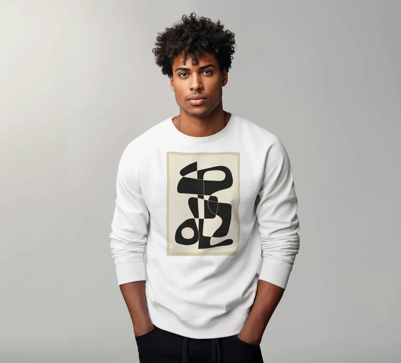 Minimal Abstract Noir sweatshirt van cityart