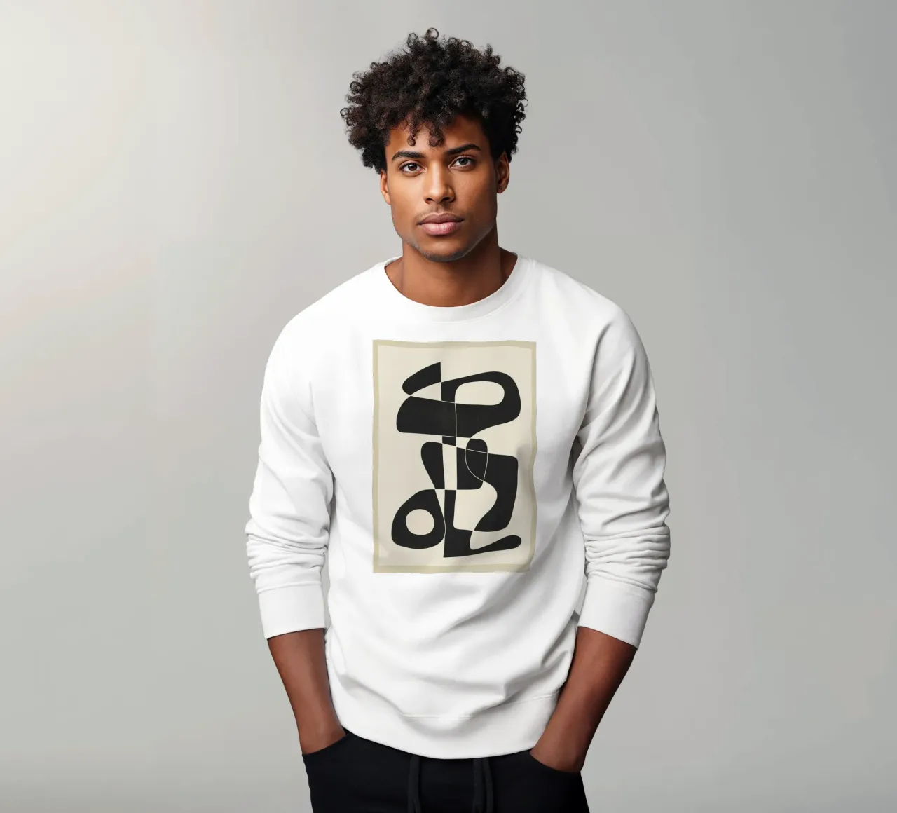 Minimal Abstract Noir Sweatshirt von cityart