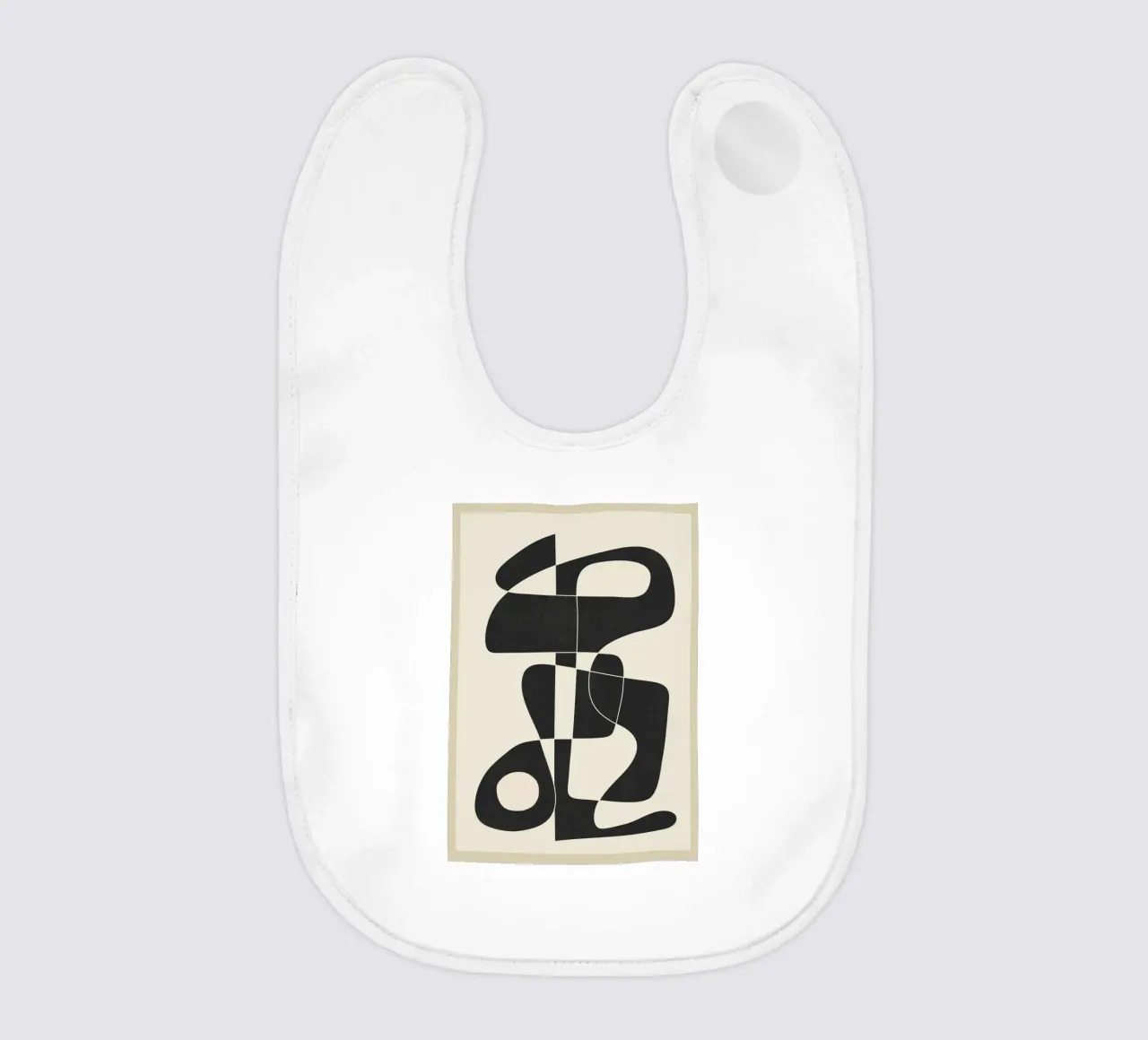 Minimal Abstract Noir baby bib by cityart