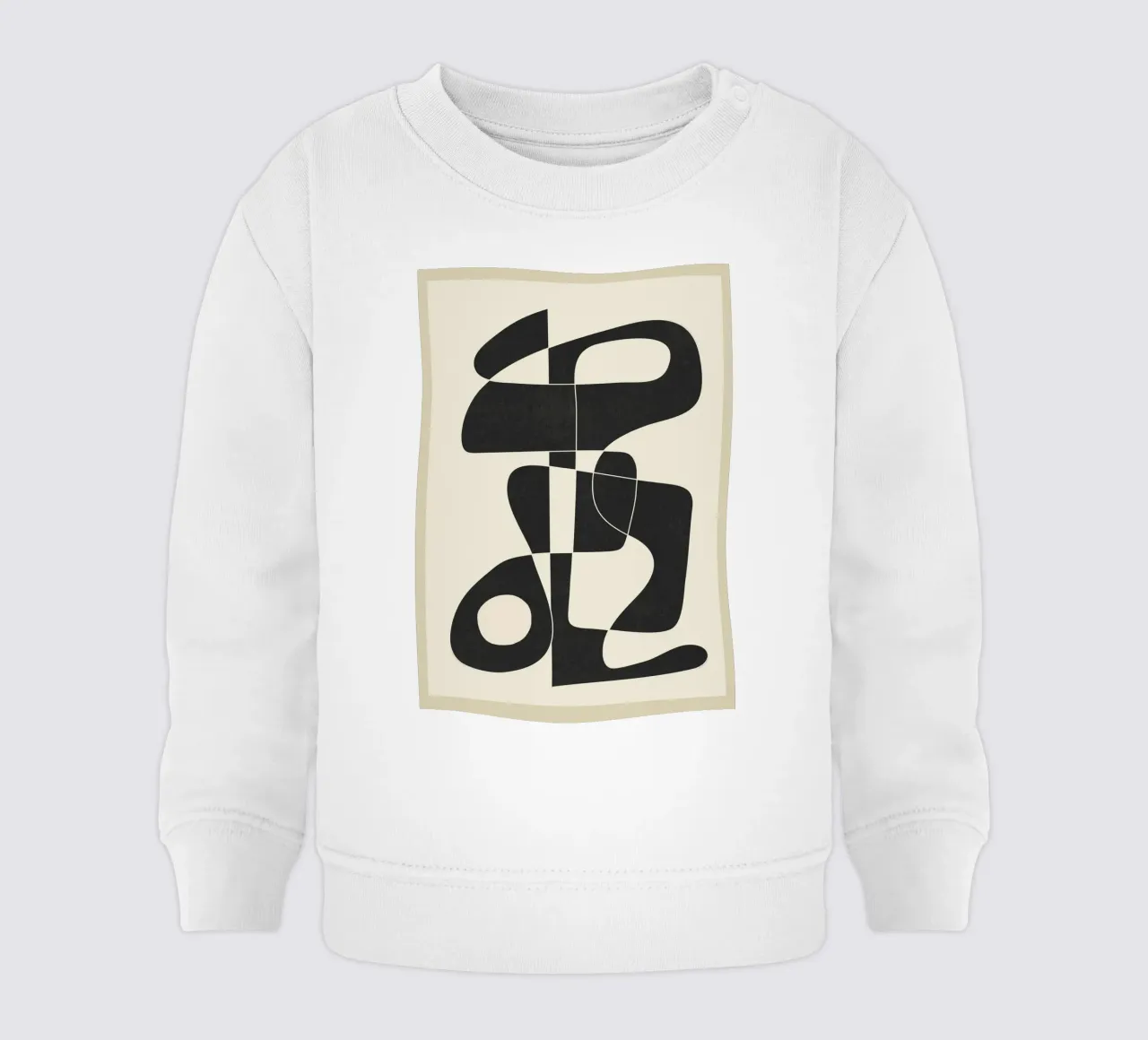 Minimal Abstract Noir felpa neonato da cityart