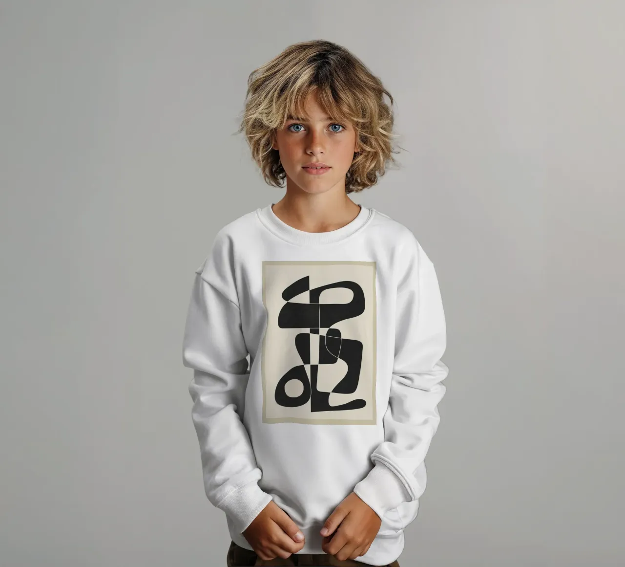 Minimal Abstract Noir sudadera para niño de cityart