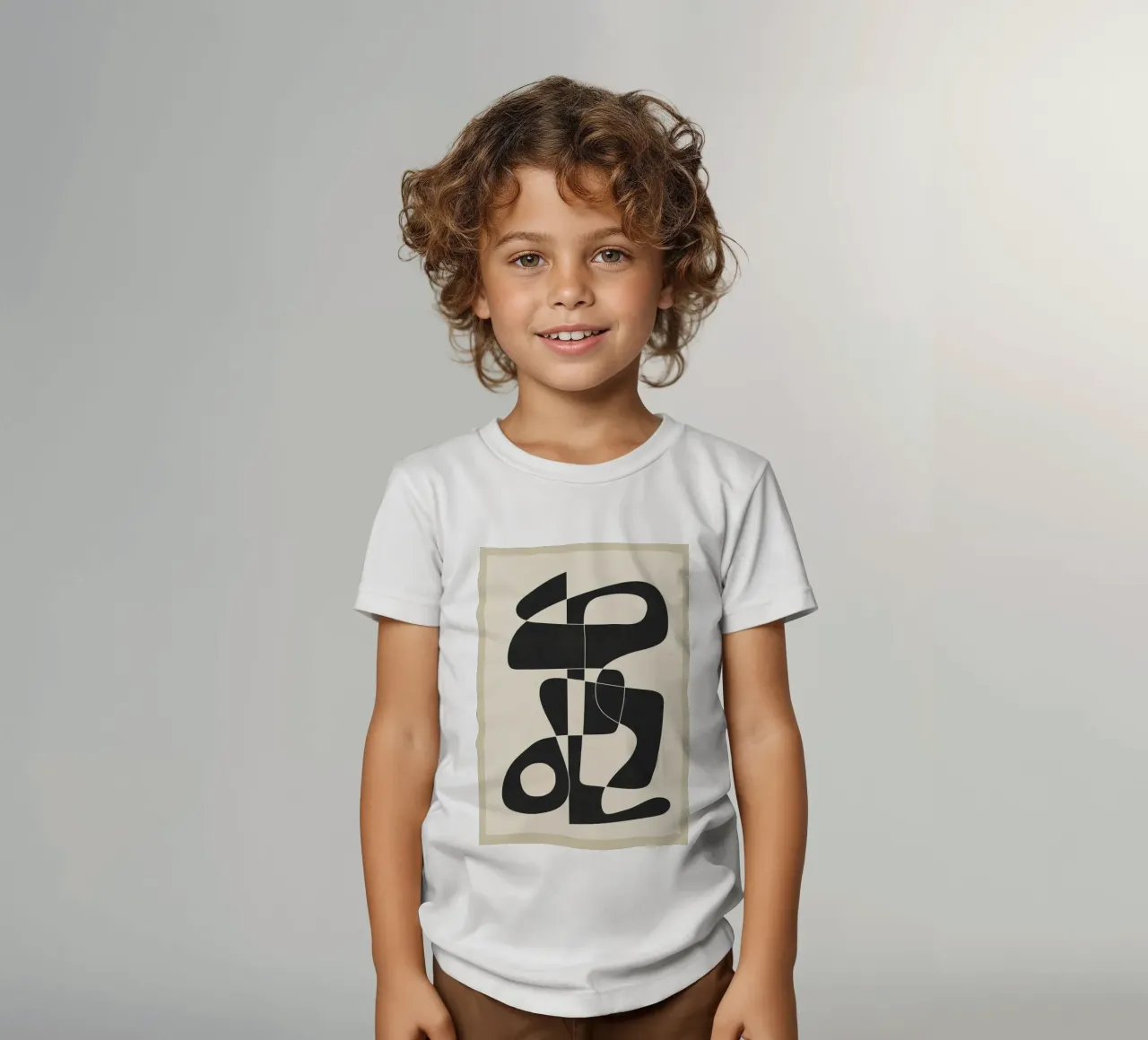 Minimal Abstract Noir t-shirt bambini da cityart