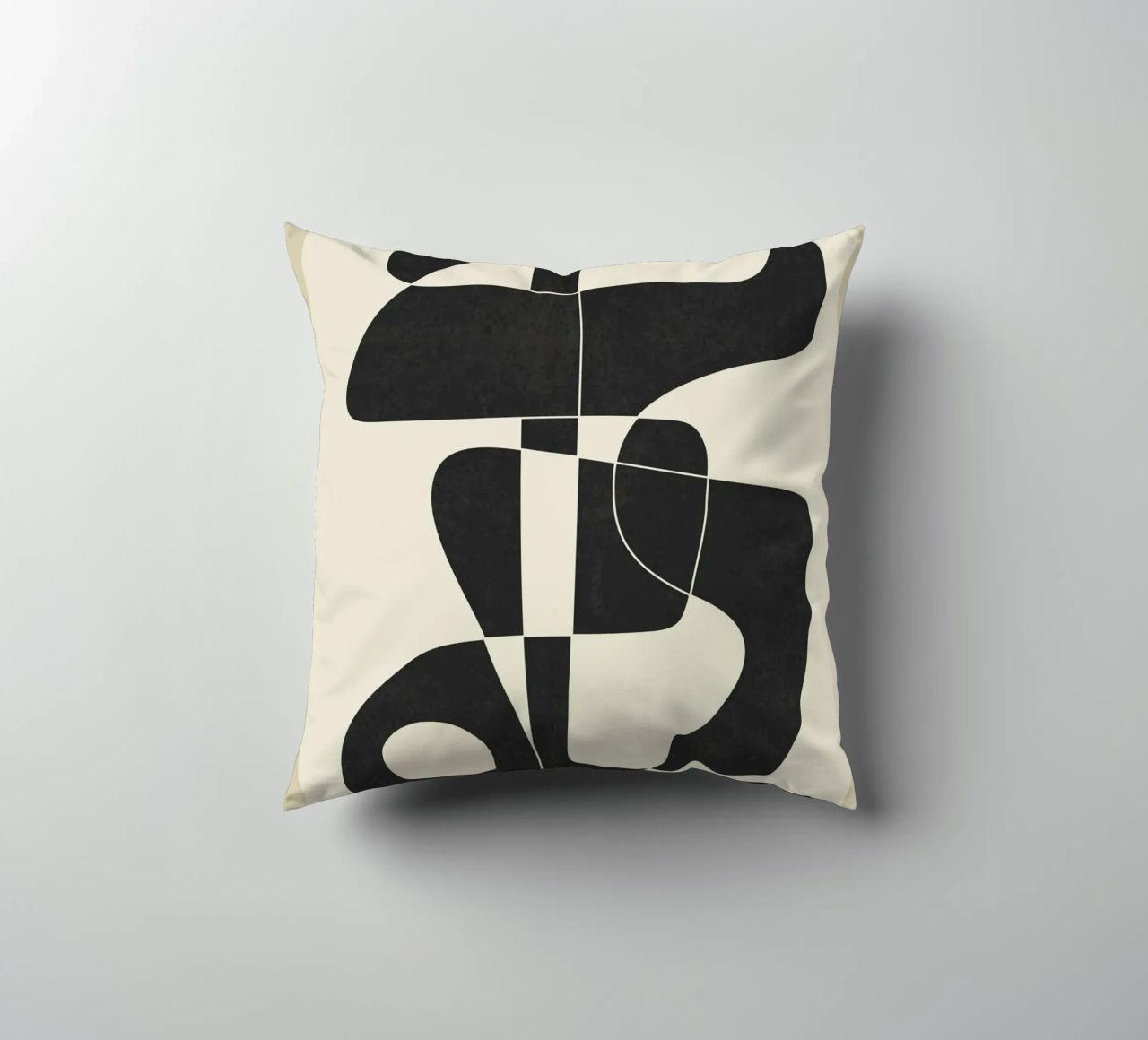 Minimal Abstract Noir cuscino da cityart