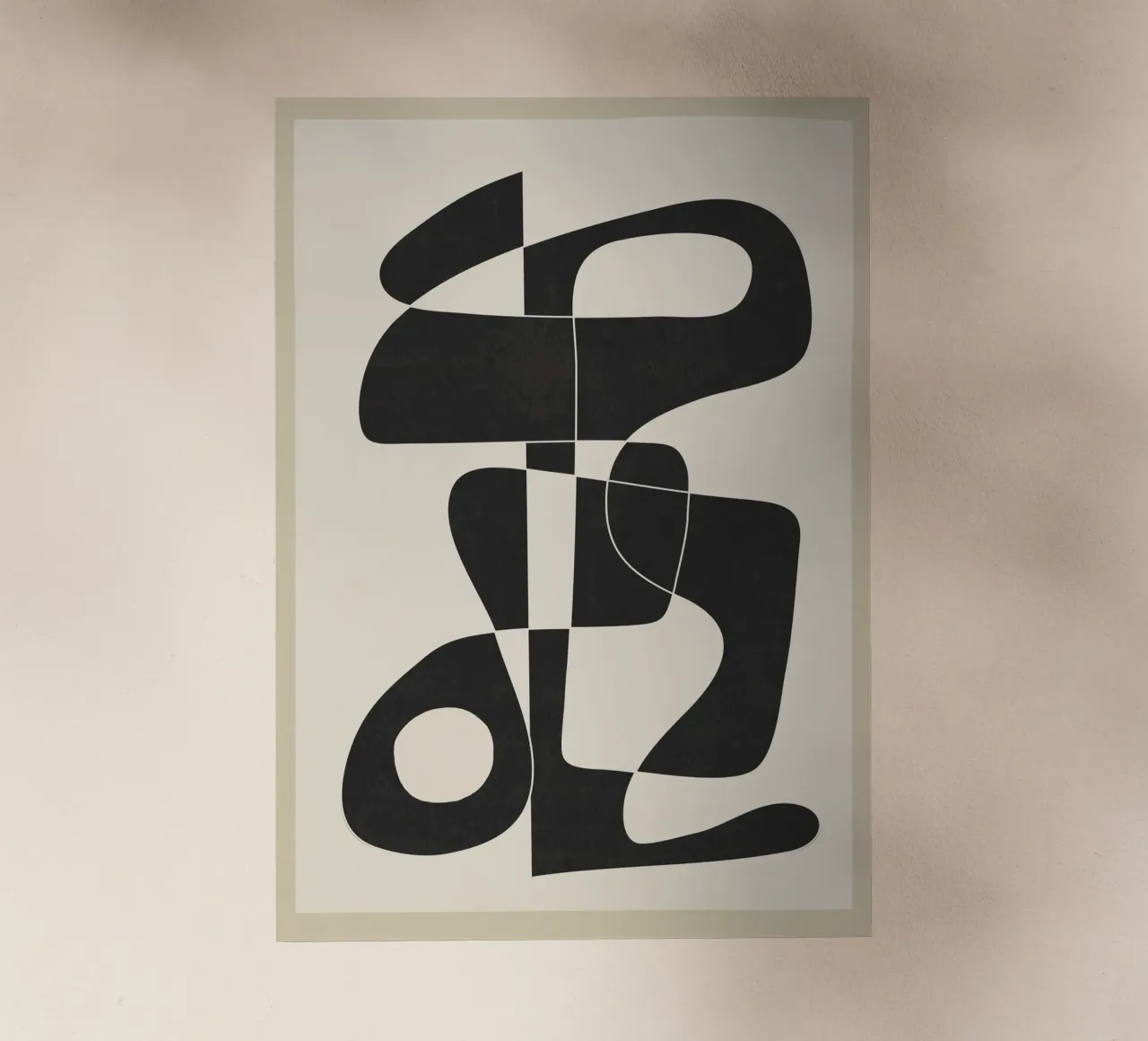 Minimal Abstract Noir pellicola backlit da cityart