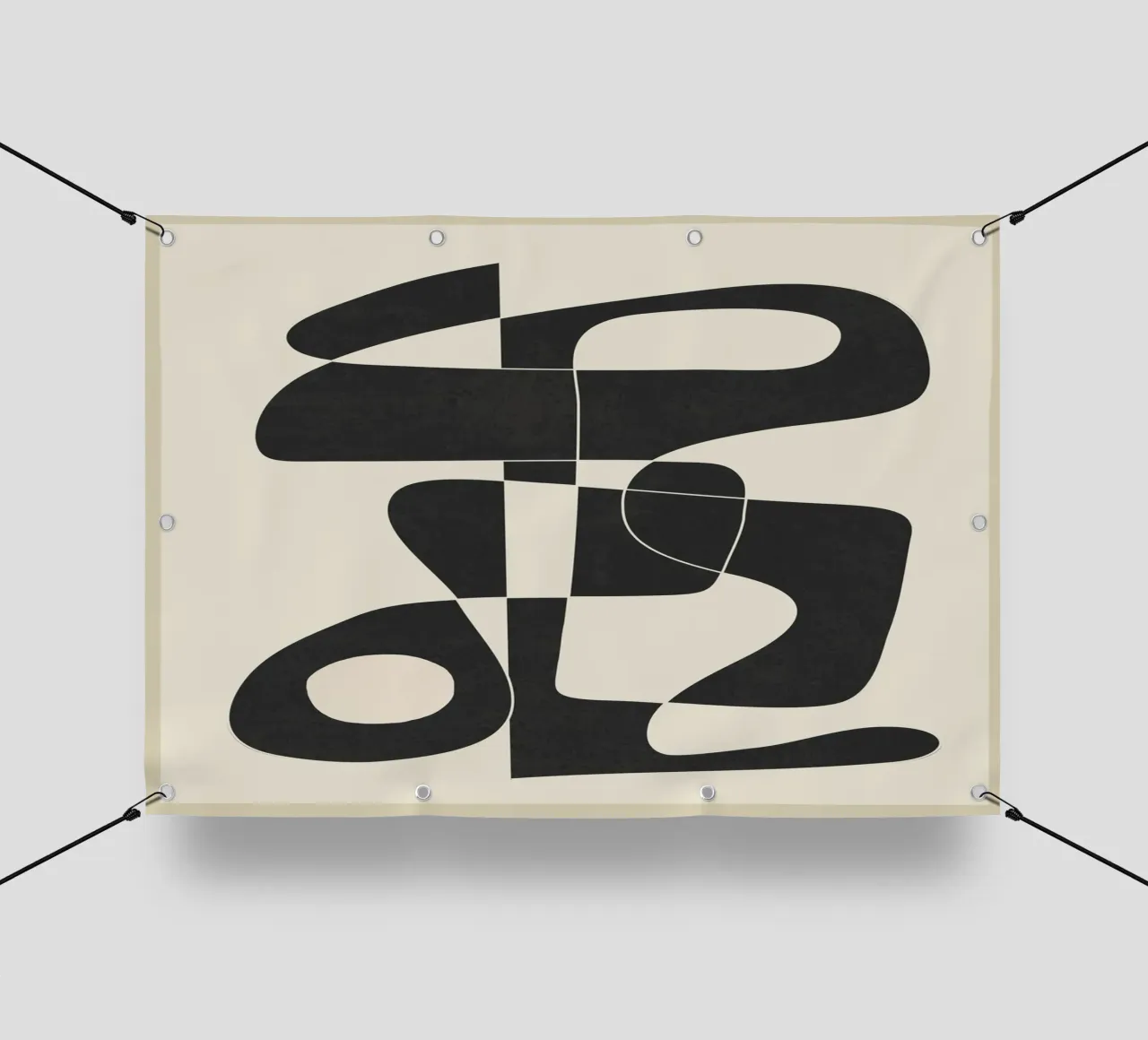 Minimal Abstract Noir telo in pvc da cityart