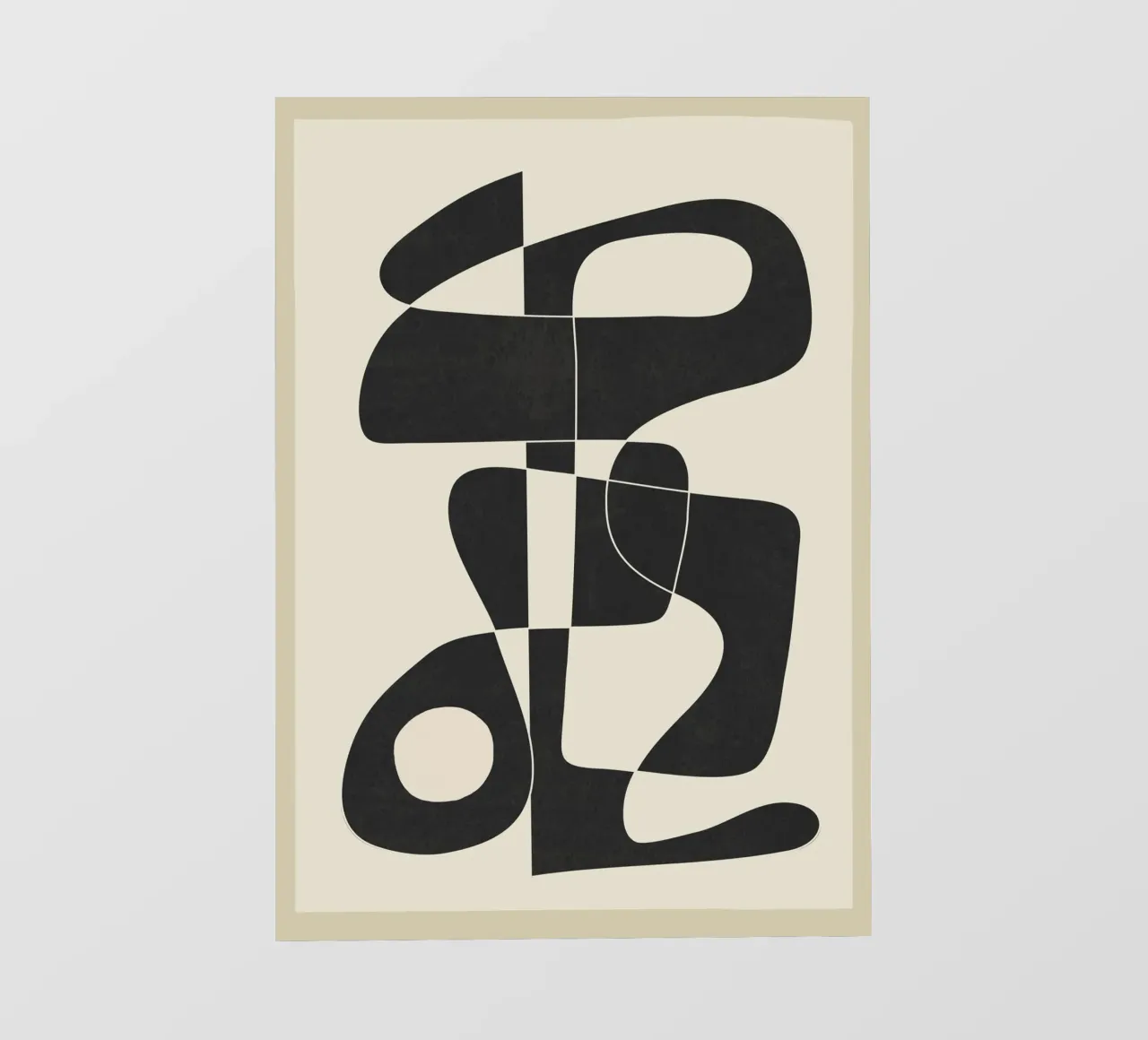 Minimal Abstract Noir telo in pvc da cityart