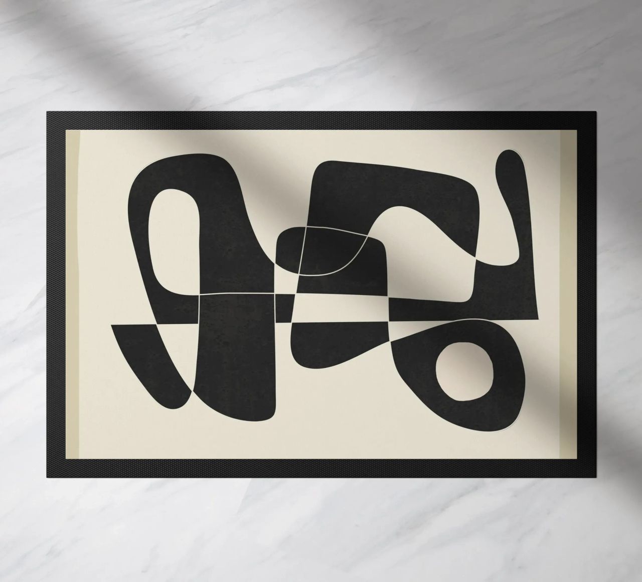 Minimal Abstract Noir zerbino da cityart