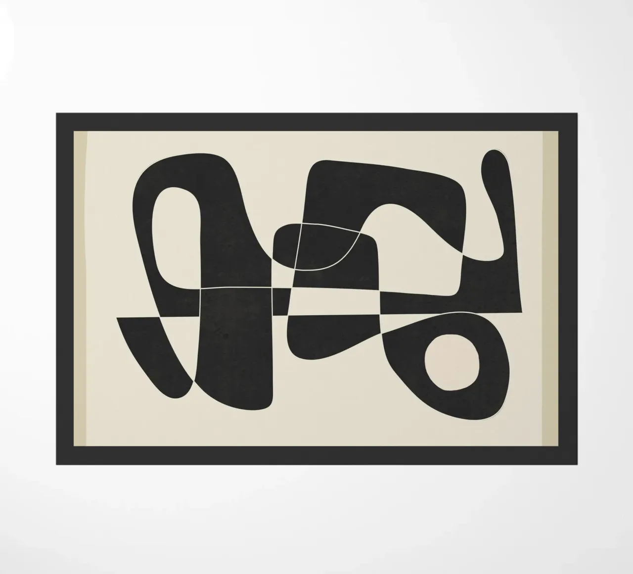 Minimal Abstract Noir zerbino da cityart