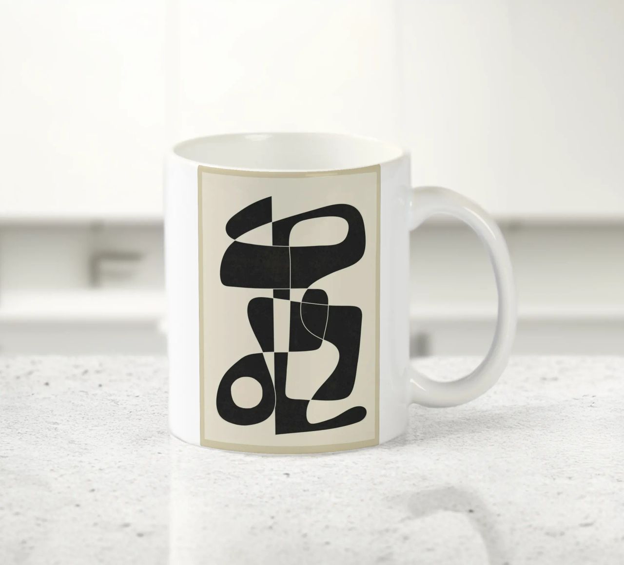 Minimal Abstract Noir tazza in ceramica da cityart