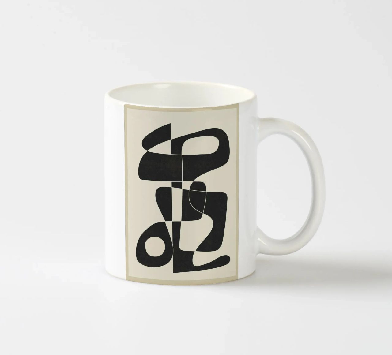 Minimal Abstract Noir tazza in ceramica da cityart