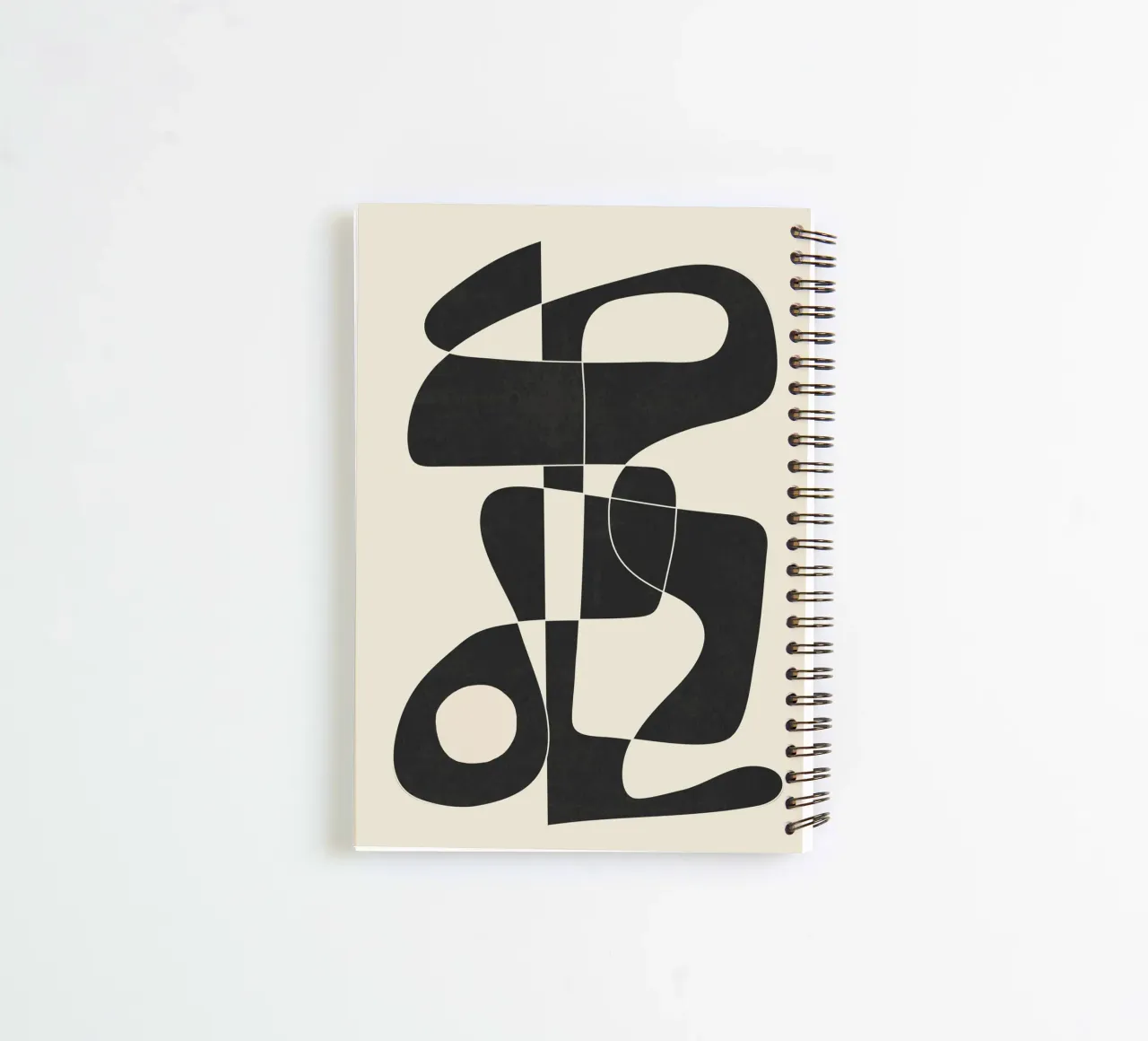 Minimal Abstract Noir spiral notebook by cityart