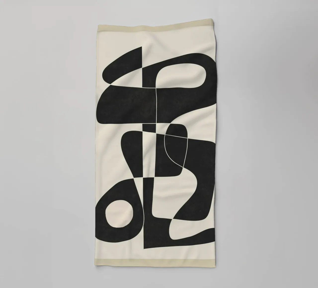 Minimal Abstract Noir badhanddoek van cityart
