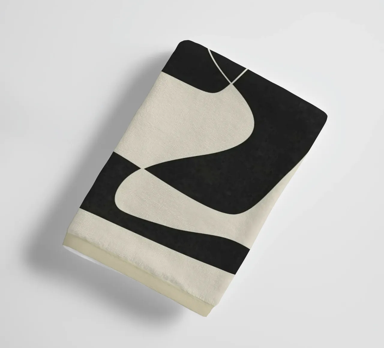 Minimal Abstract Noir towel by cityart