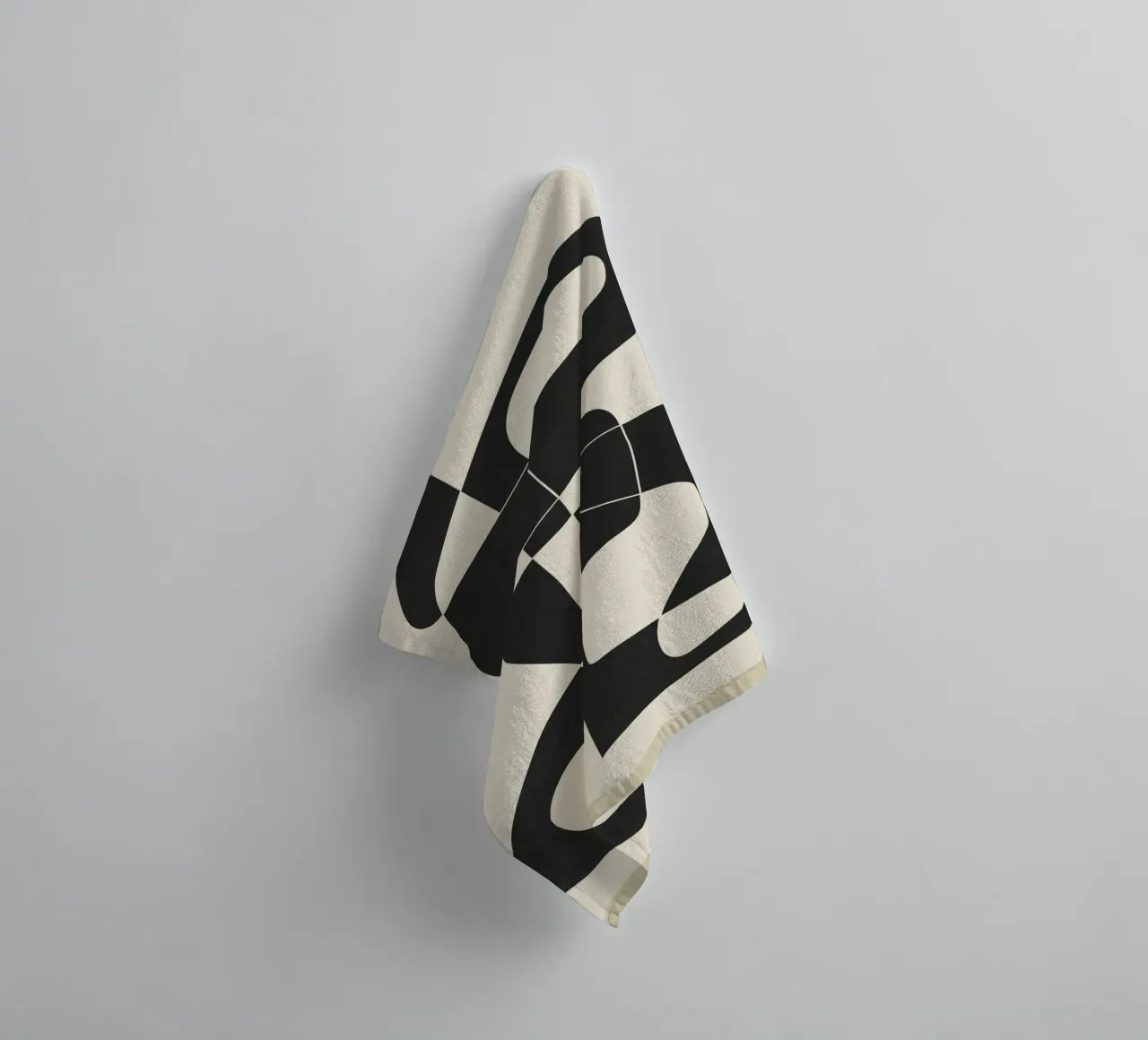 Minimal Abstract Noir Handtuch von cityart