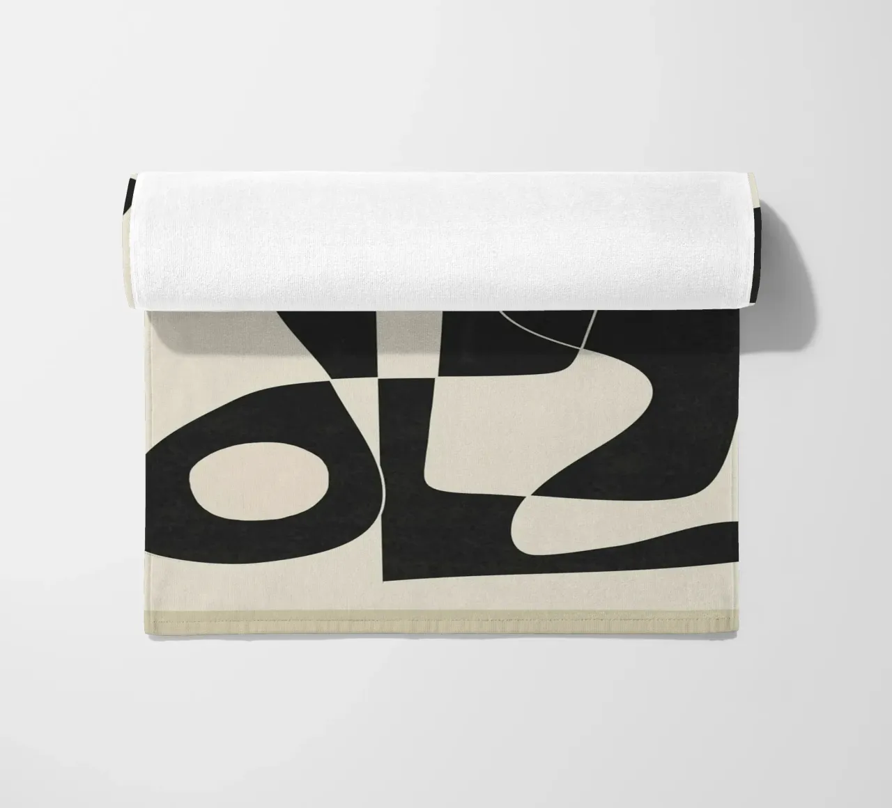 Minimal Abstract Noir Strandtuch von cityart