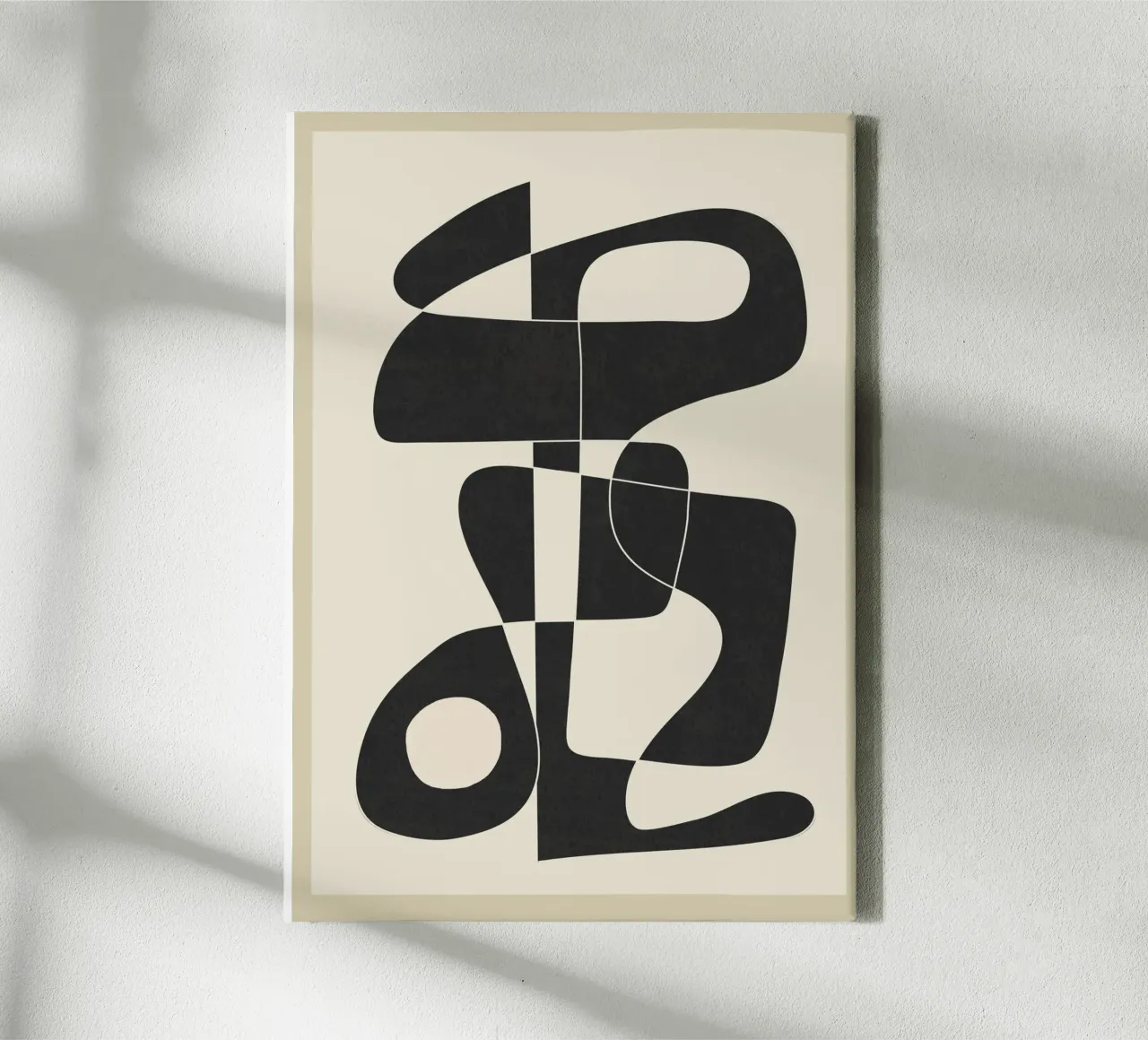 Minimal Abstract Noir canvas van cityart