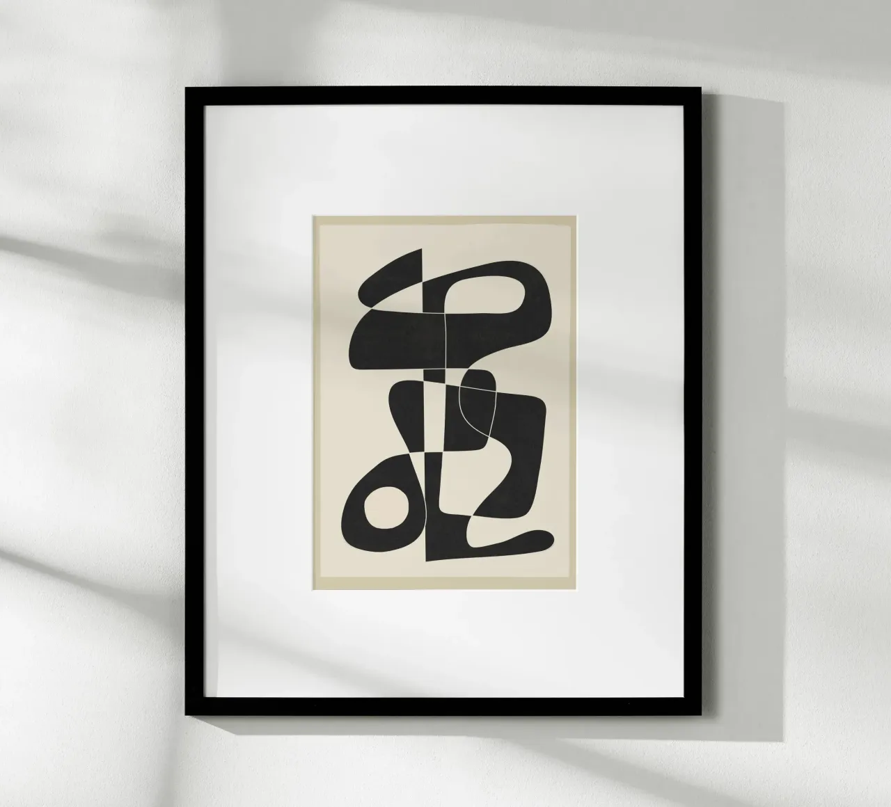 Minimal Abstract Noir poster da cityart