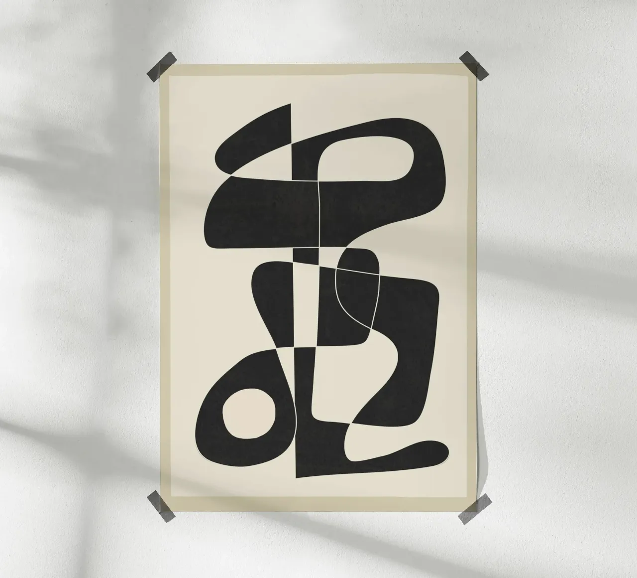 Minimal Abstract Noir poster da cityart