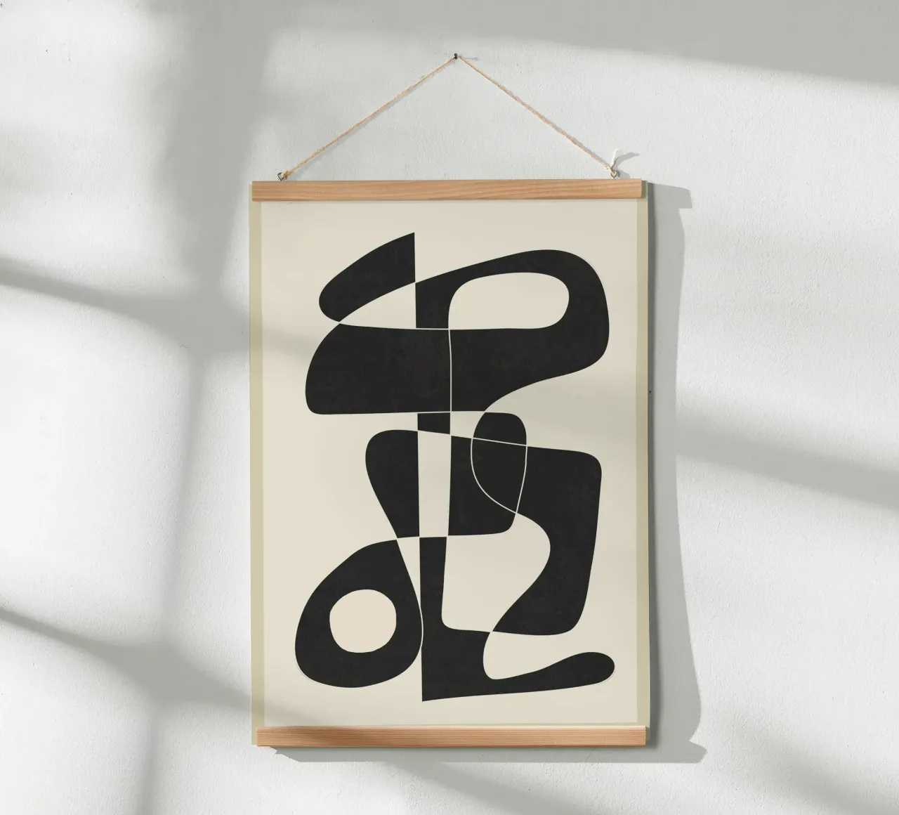 Minimal Abstract Noir poster da cityart