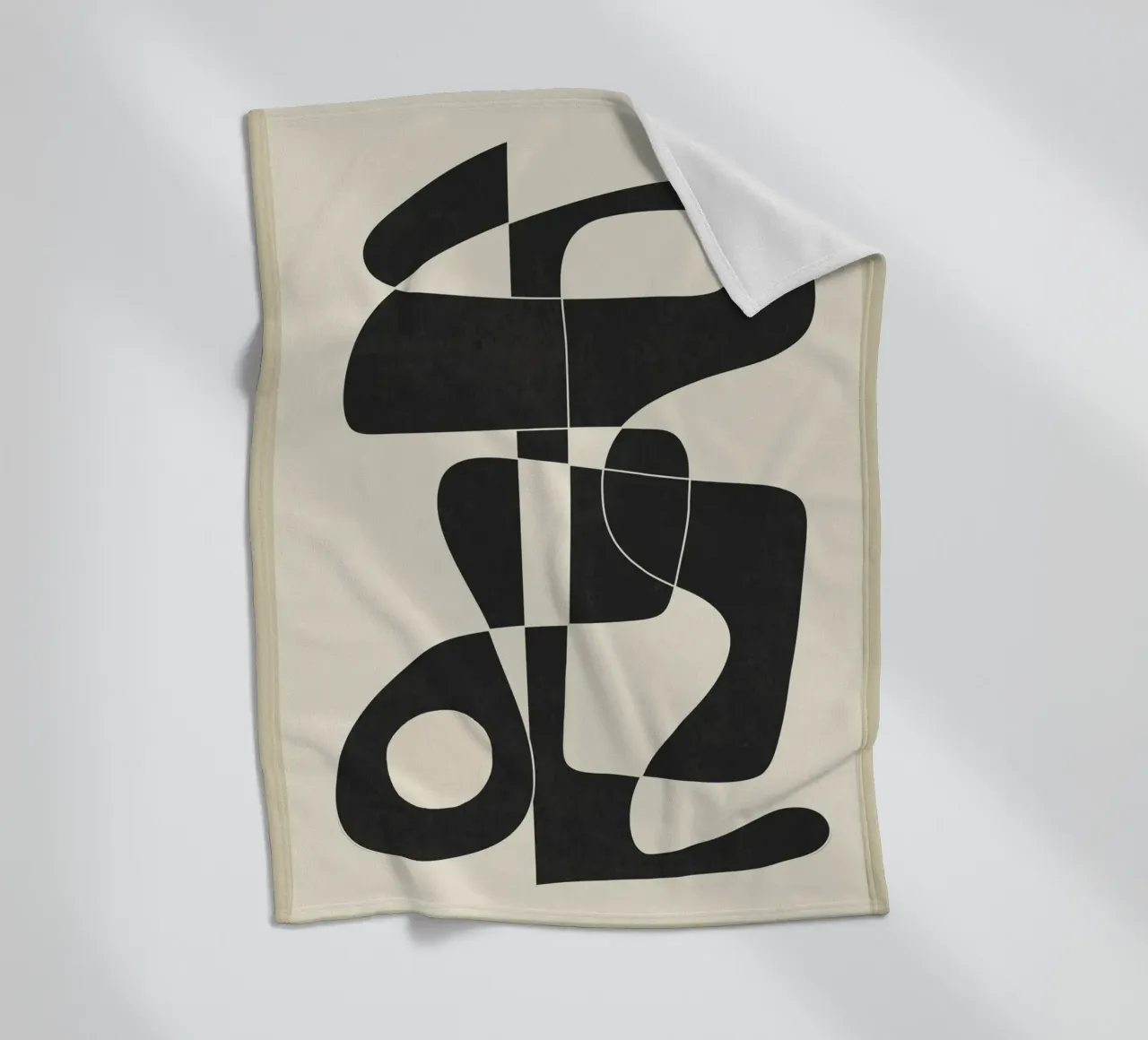 Minimal Abstract Noir coperta in pile da cityart