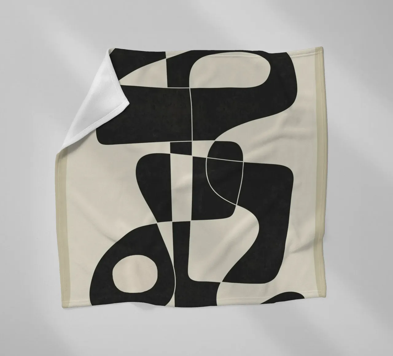 Minimal Abstract Noir coperta in pile da cityart