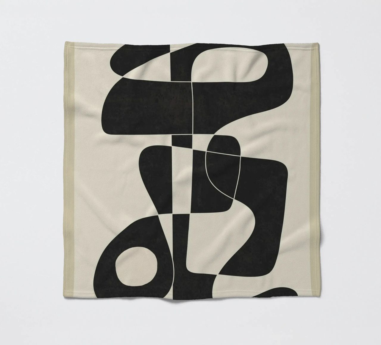 Minimal Abstract Noir coperta in pile da cityart