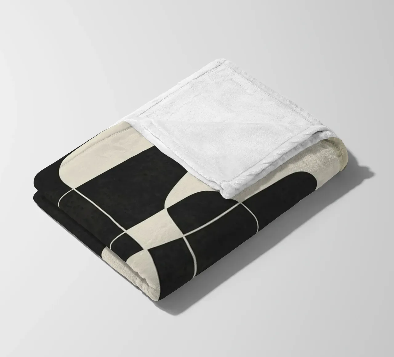 Minimal Abstract Noir coperta in pile da cityart