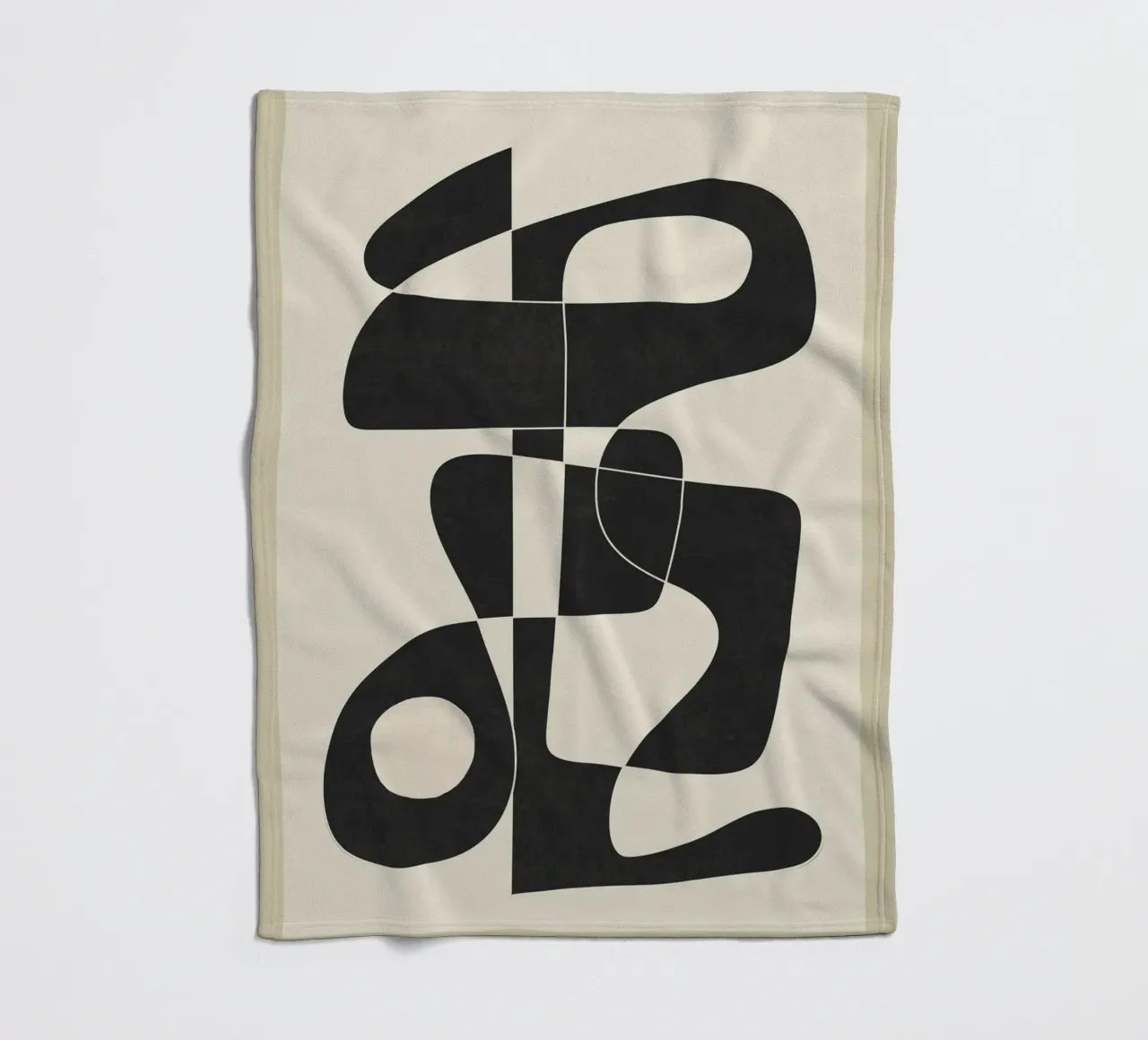 Minimal Abstract Noir coperta in pile da cityart