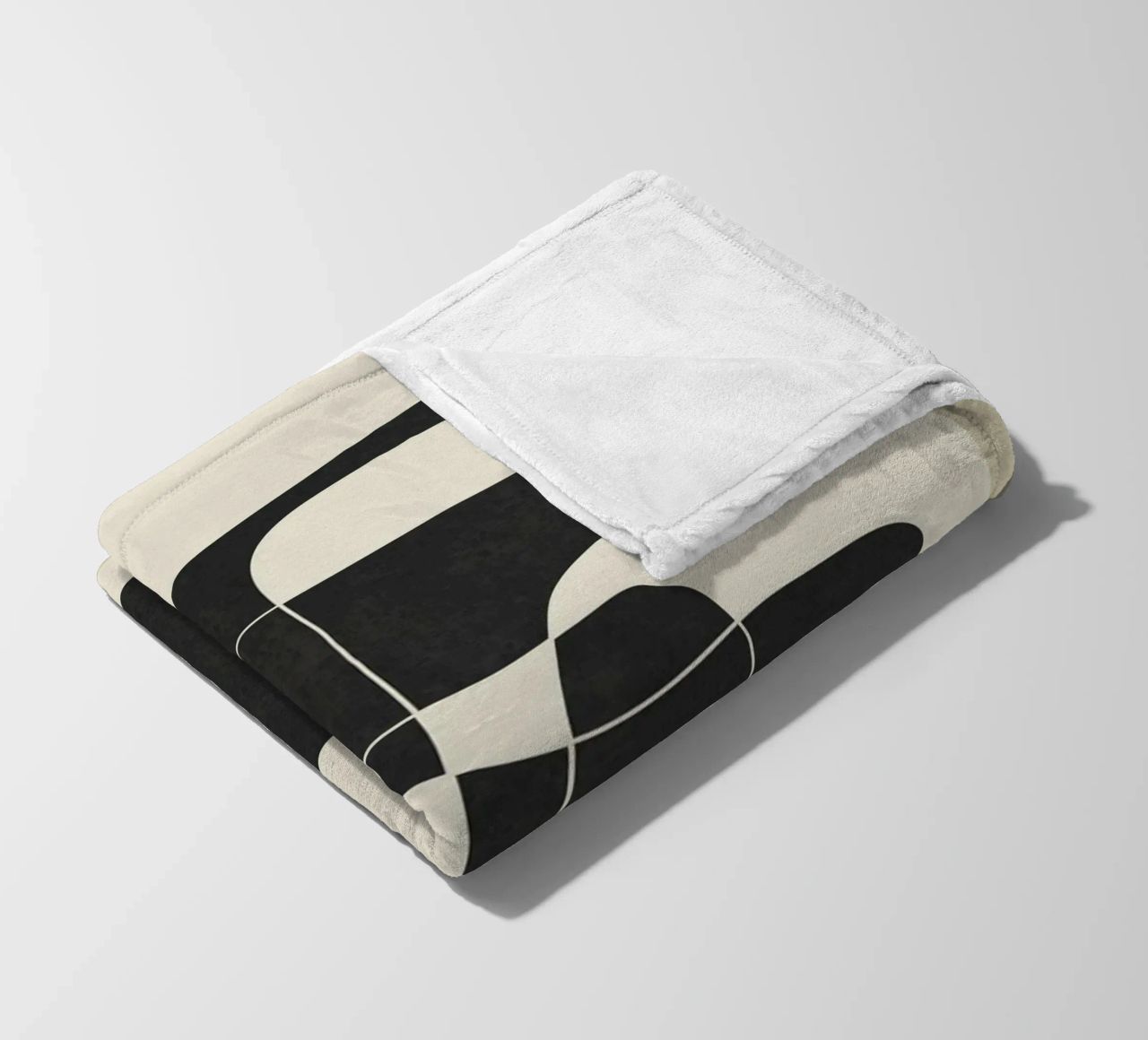 Minimal Abstract Noir coperta in pile da cityart