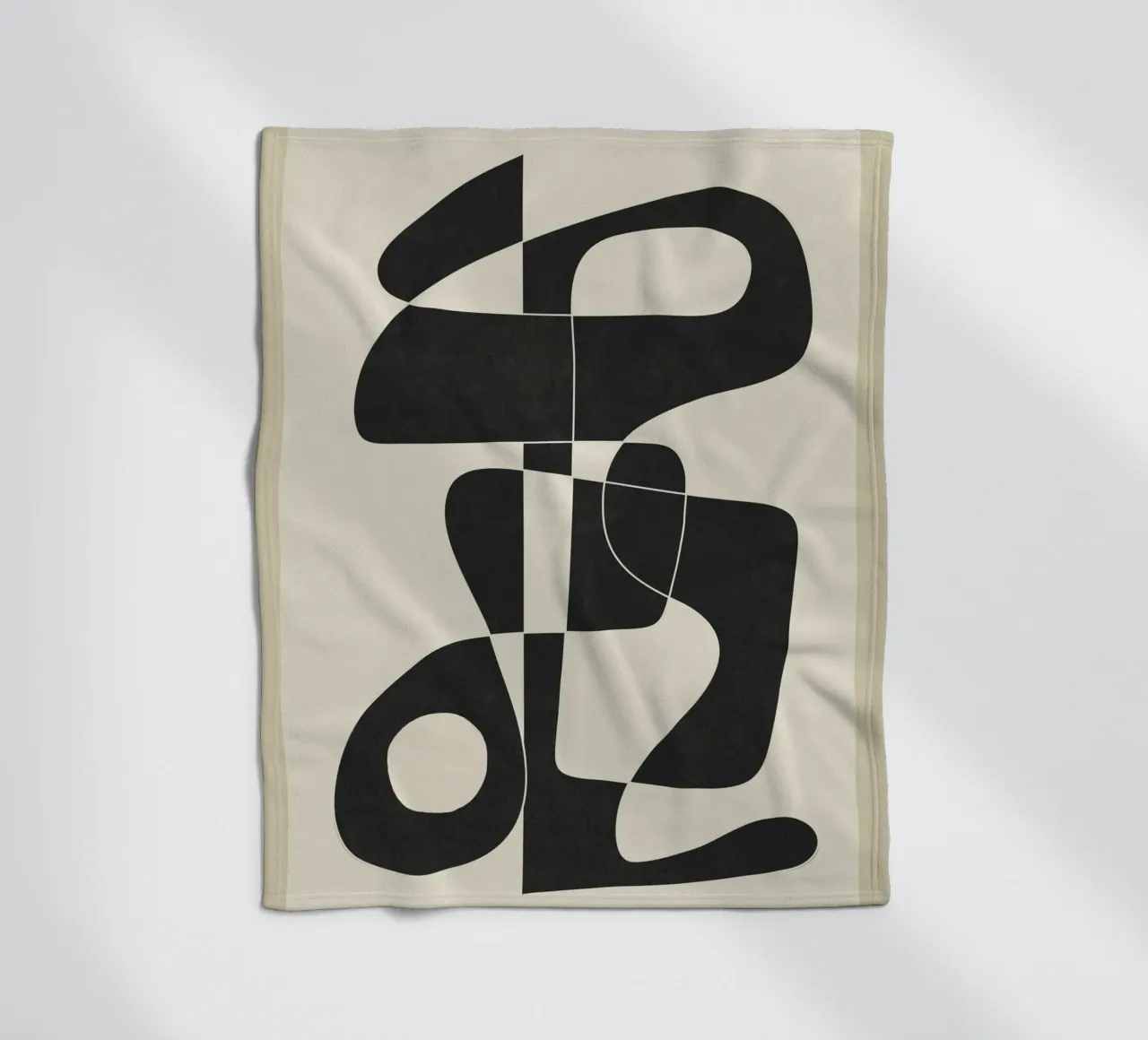 Minimal Abstract Noir coperta in pile da cityart