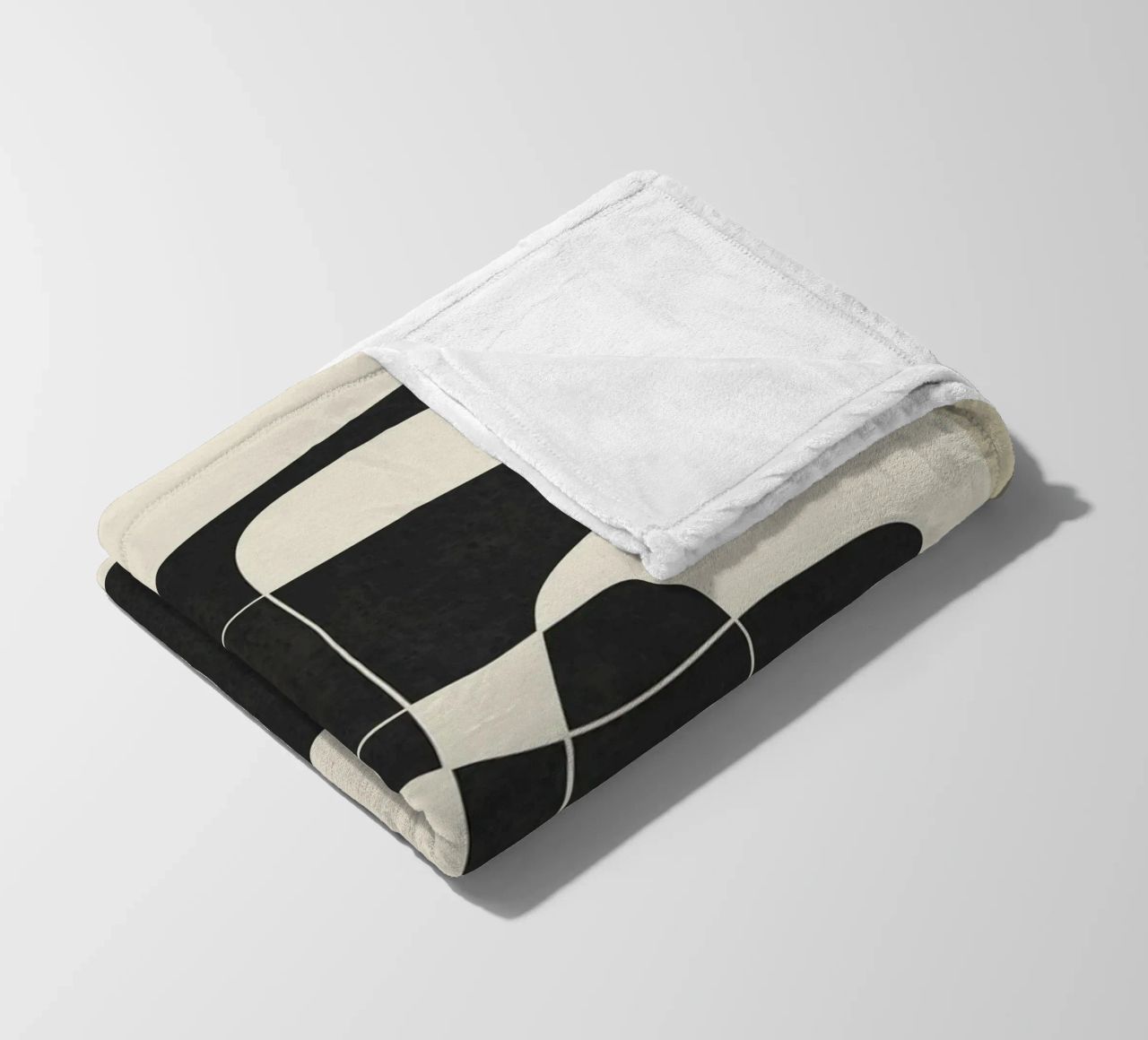Minimal Abstract Noir coperta in pile da cityart