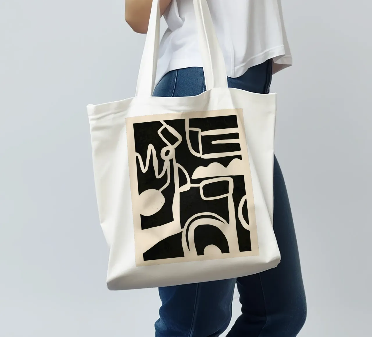 Abstract Line 12 borsa in juta da cityart