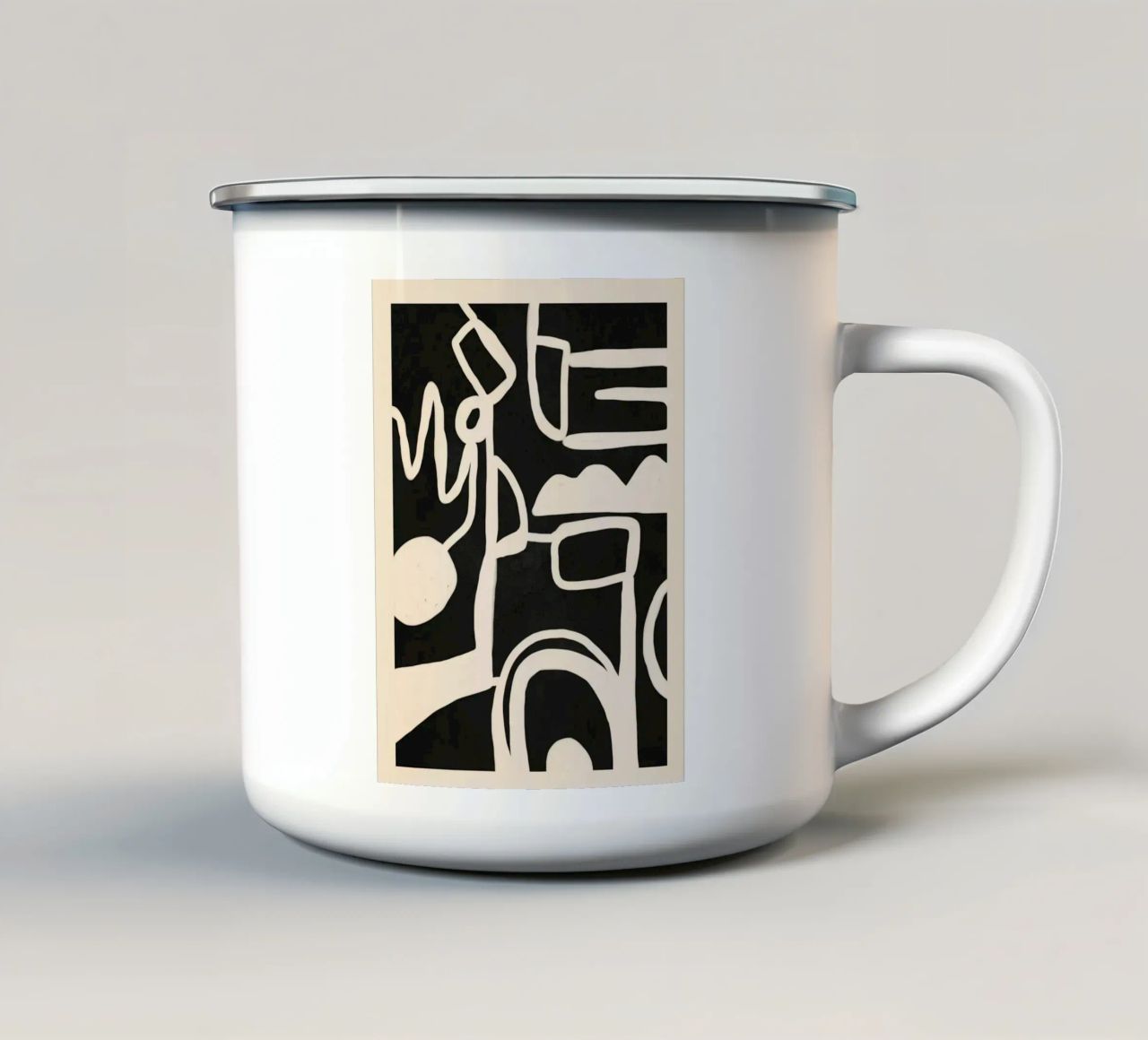 Abstract Line 12 tazza in smalto da cityart