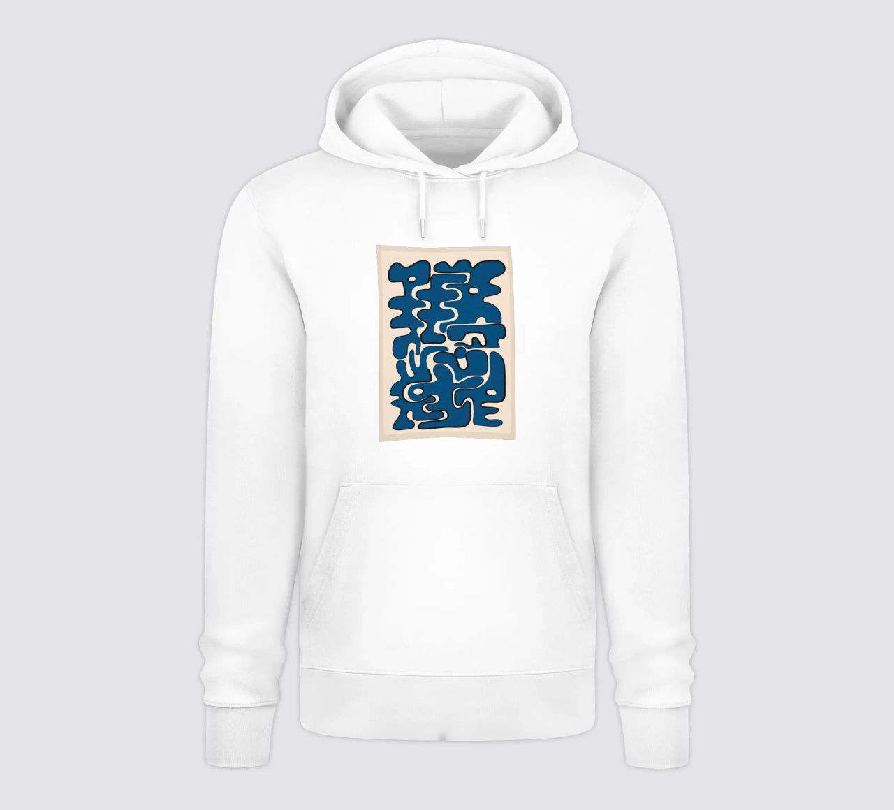 Minimal Abstract Maze – Cobalt felpa con cappuccio da cityart