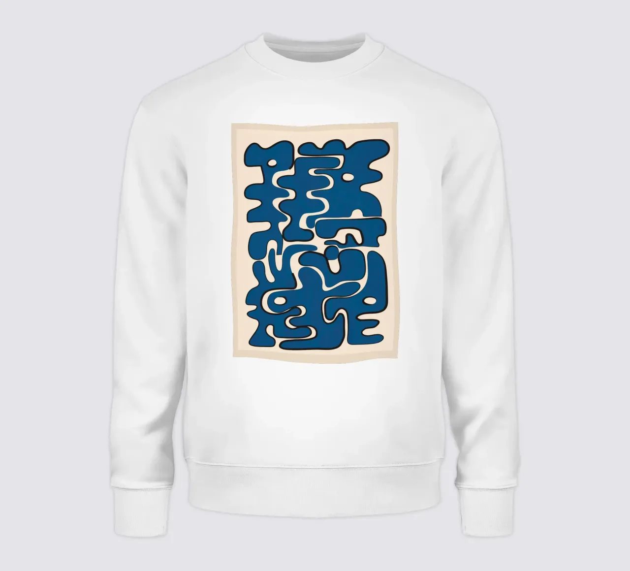 Minimal Abstract Maze – Cobalt Sweatshirt von cityart