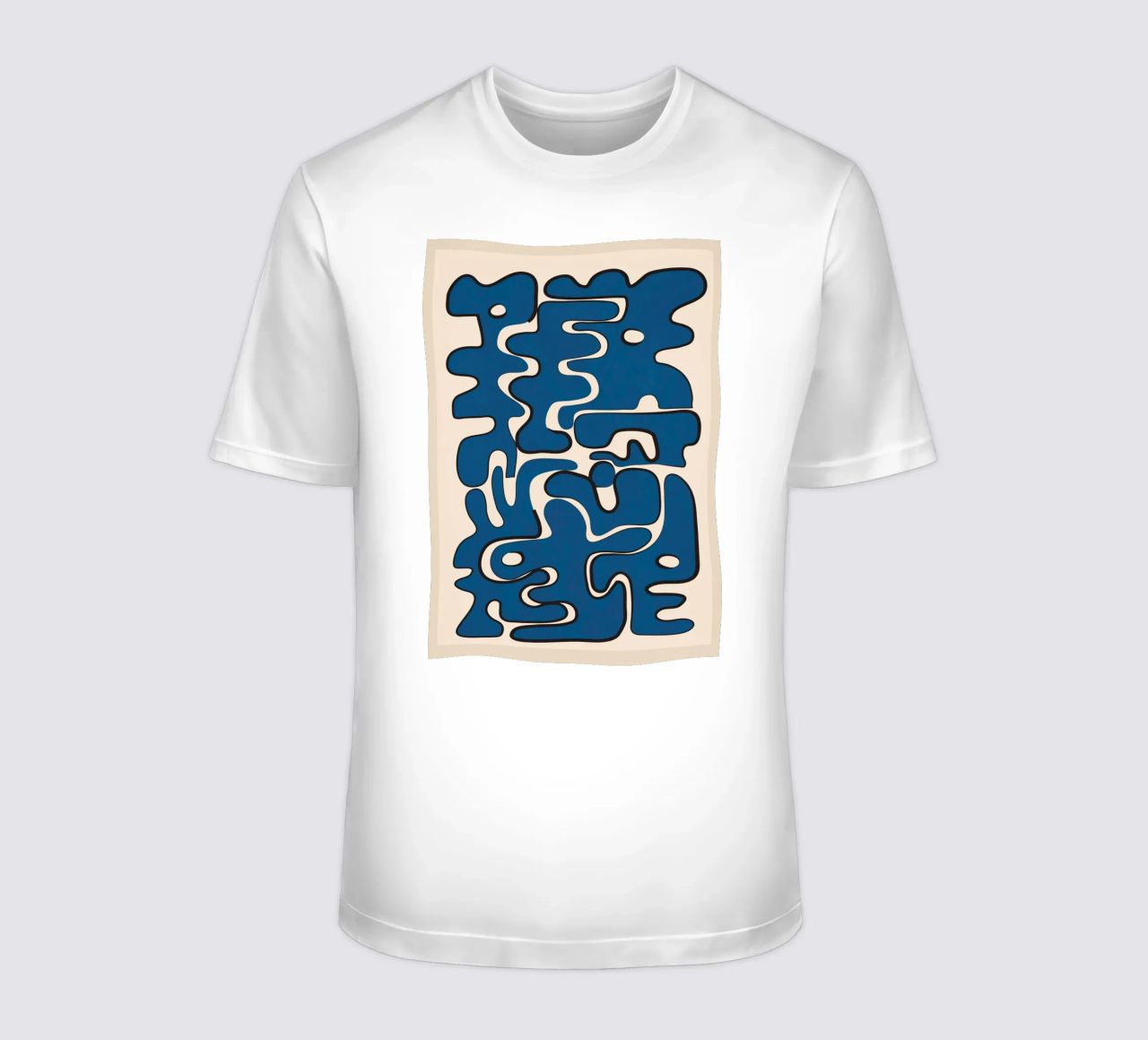 Minimal Abstract Maze – Cobalt t-shirt da cityart