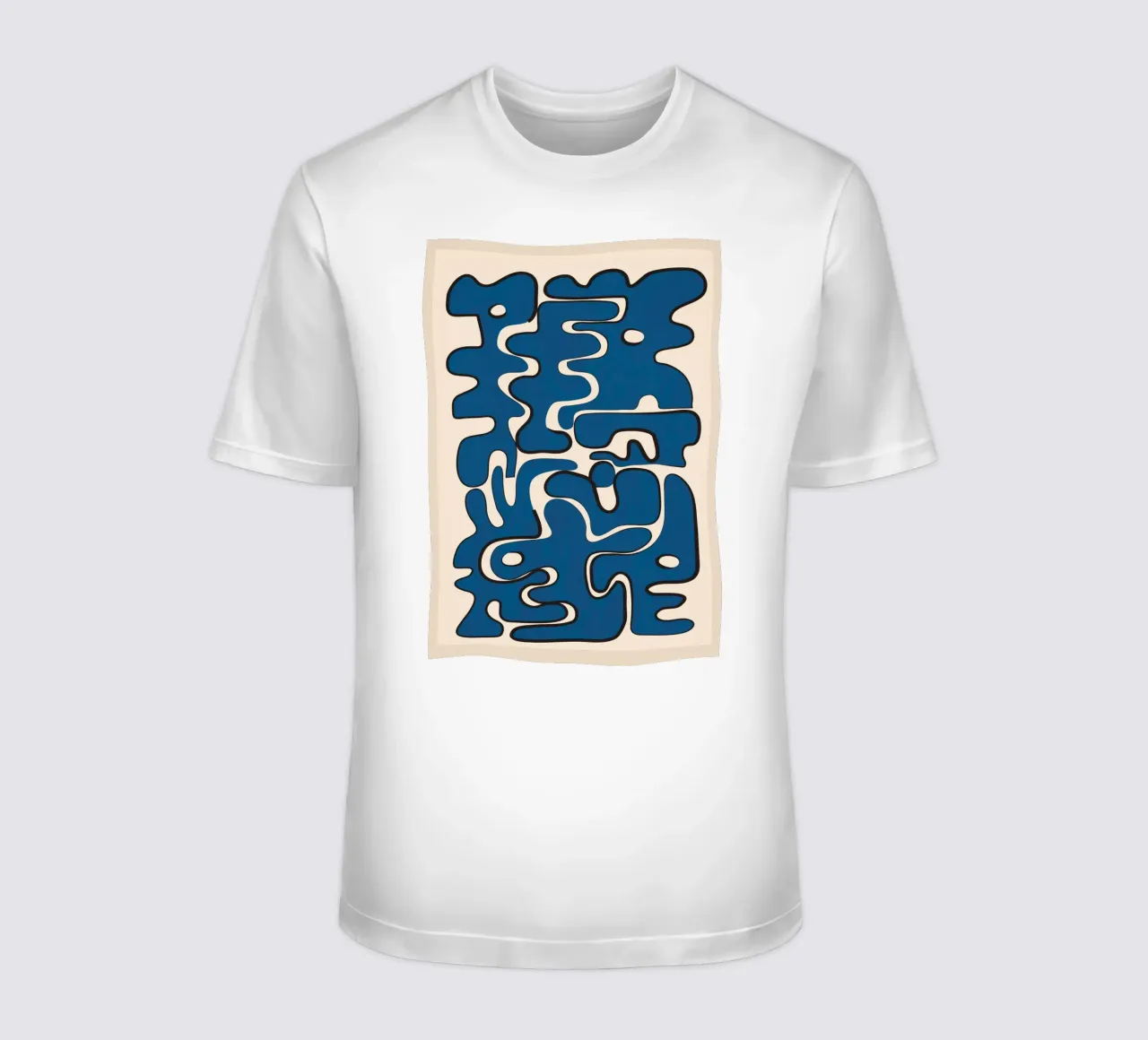 Minimal Abstract Maze – Cobalt t-shirt da cityart