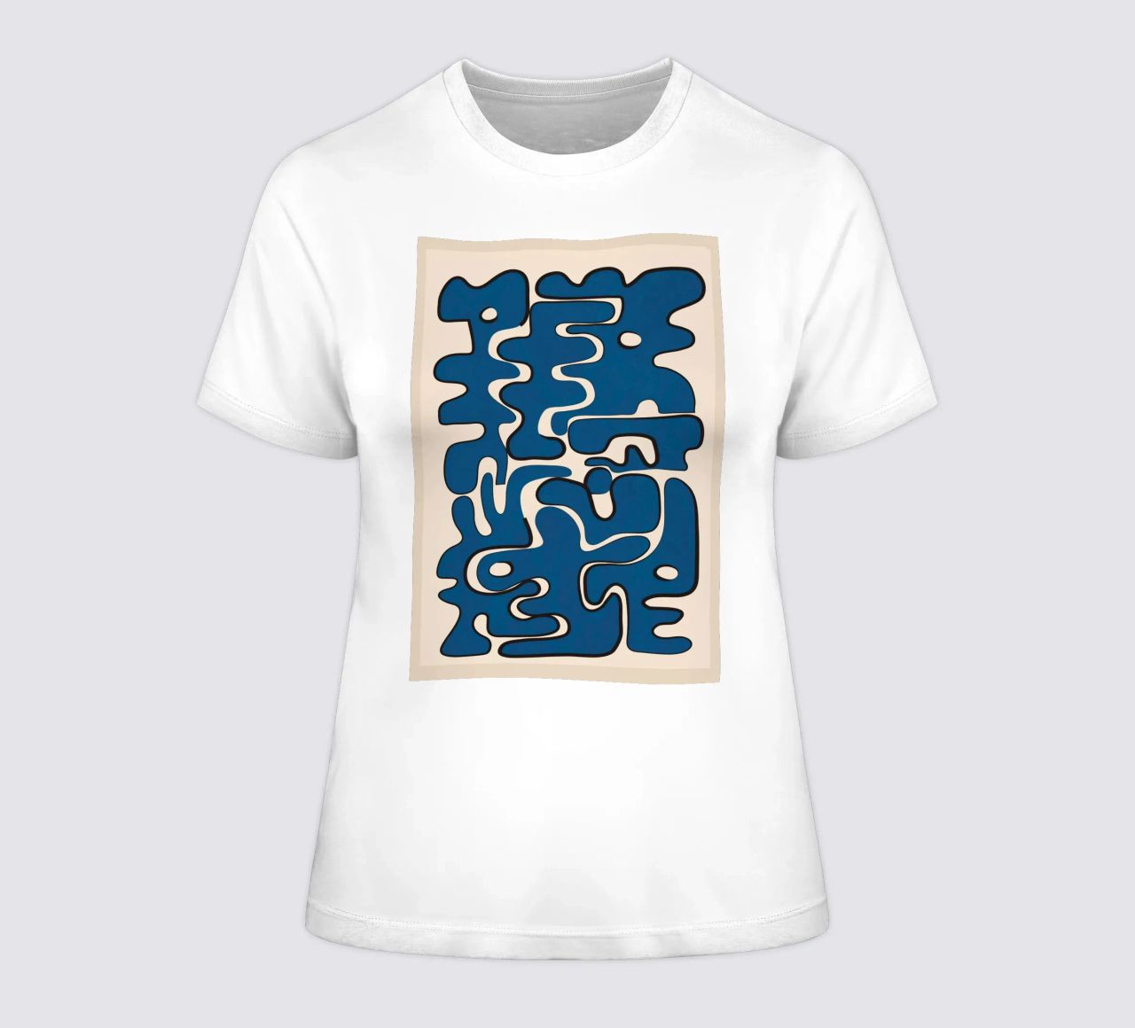 Minimal Abstract Maze – Cobalt t-shirt da donna da cityart