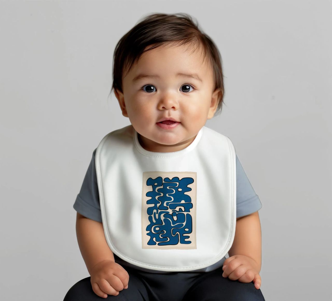 Minimal Abstract Maze – Cobalt bavaglino da cityart