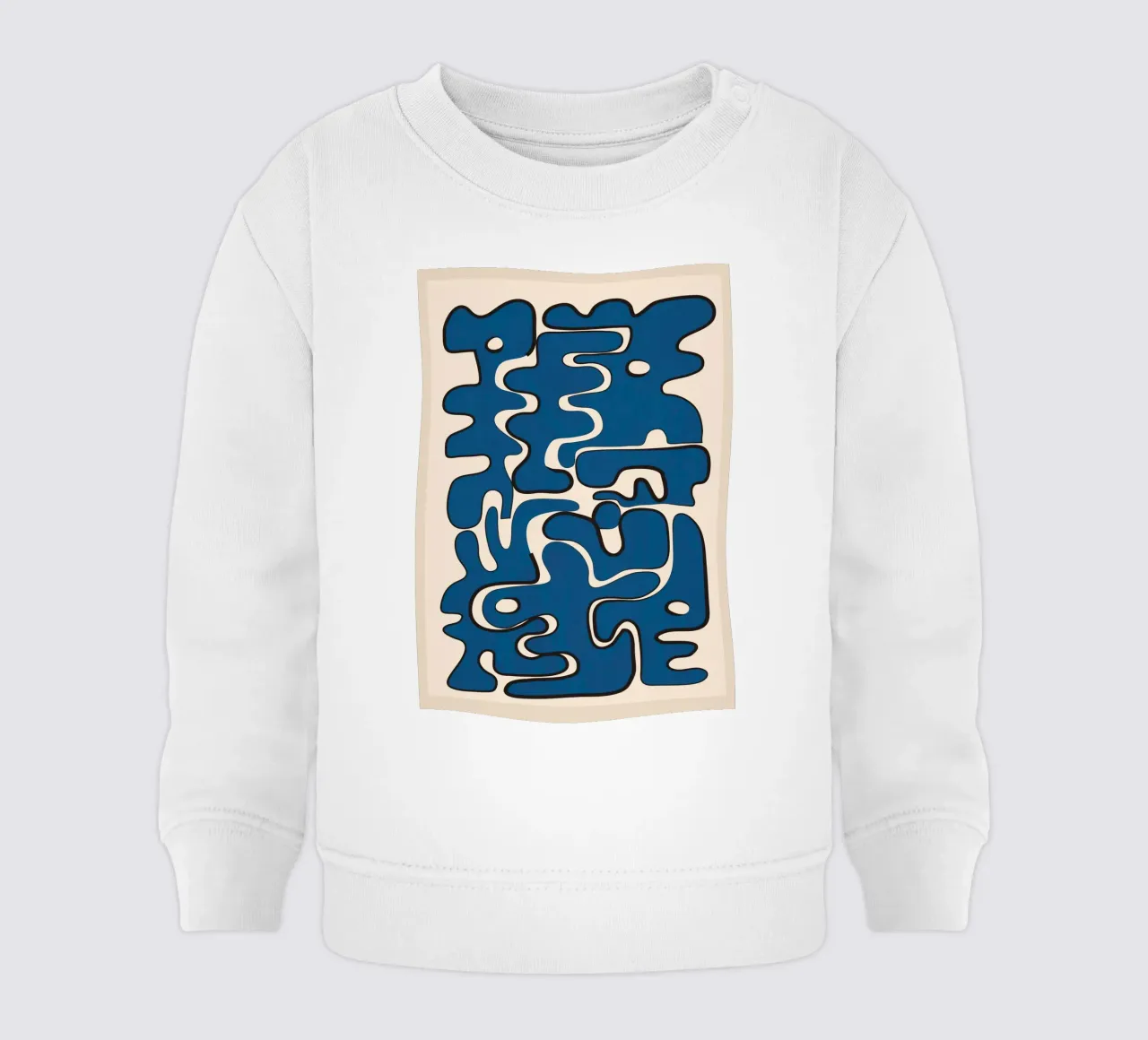 Minimal Abstract Maze – Cobalt felpa neonato da cityart
