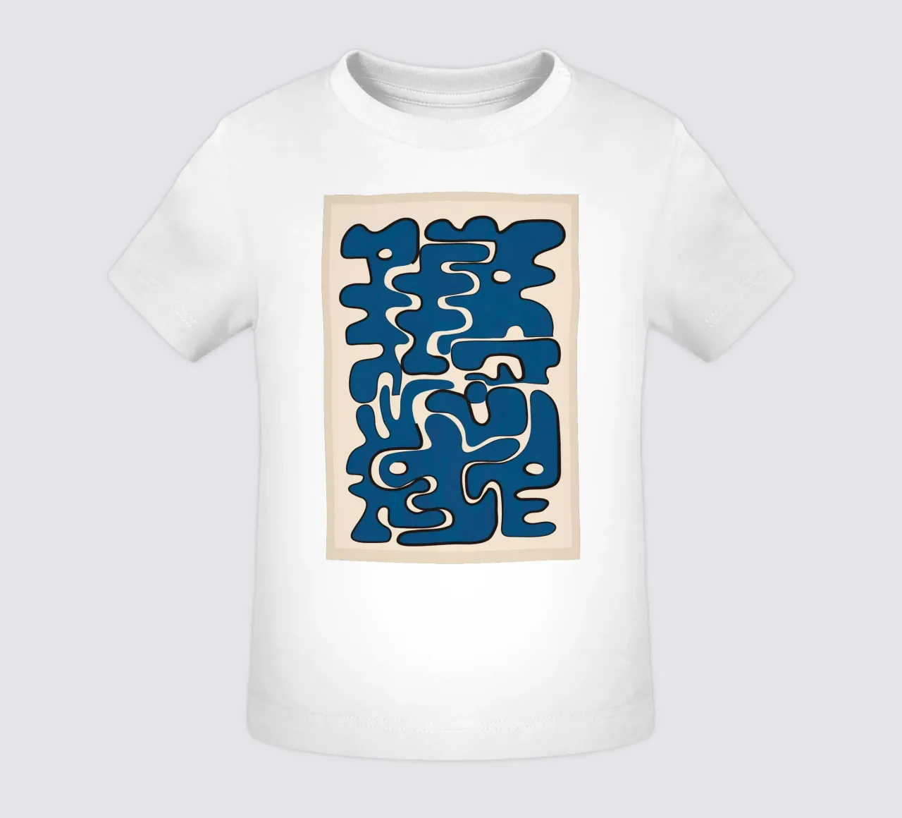 Minimal Abstract Maze – Cobalt baby t-shirt by cityart