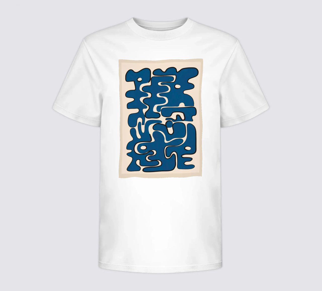Minimal Abstract Maze – Cobalt t-shirt bambini da cityart