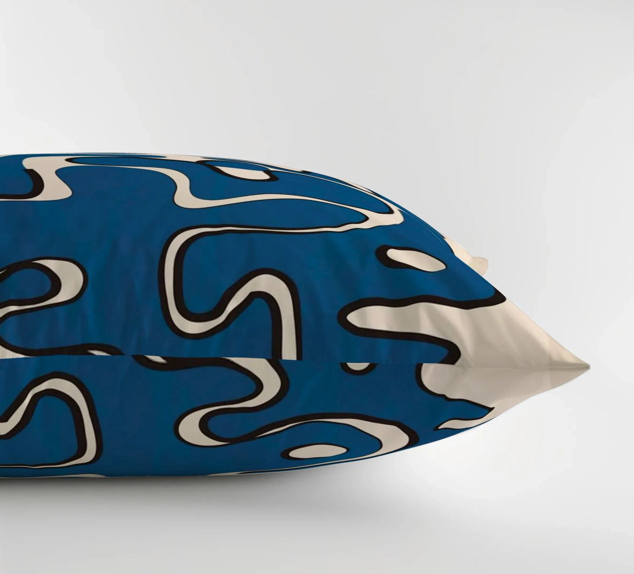 Minimal Abstract Maze – Cobalt cuscino da cityart