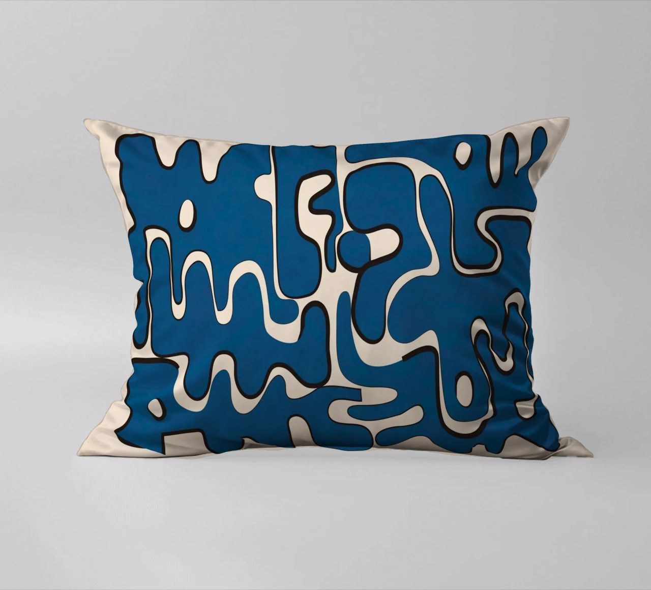 Minimal Abstract Maze – Cobalt cuscino da cityart