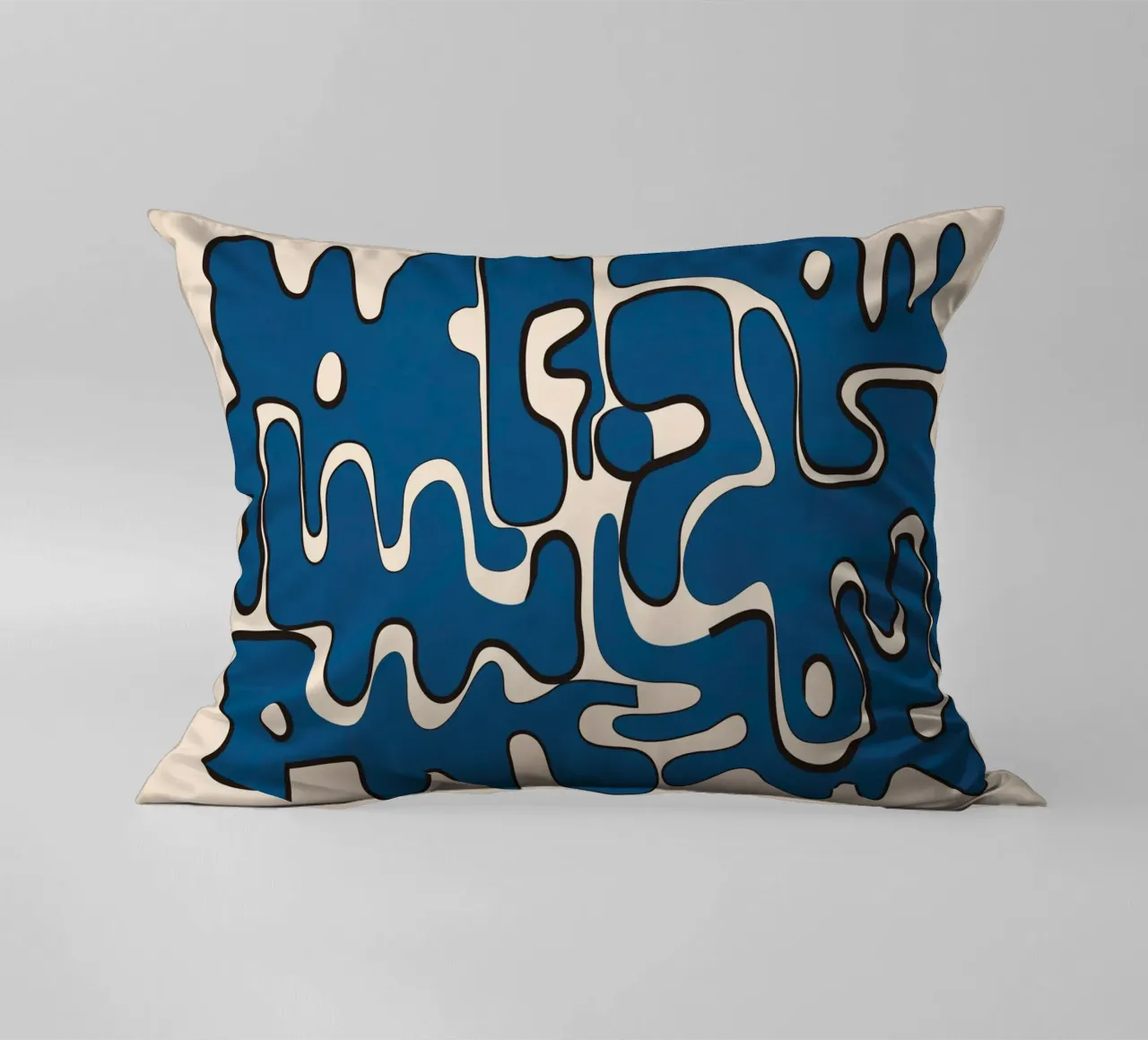 Minimal Abstract Maze – Cobalt kussen van cityart