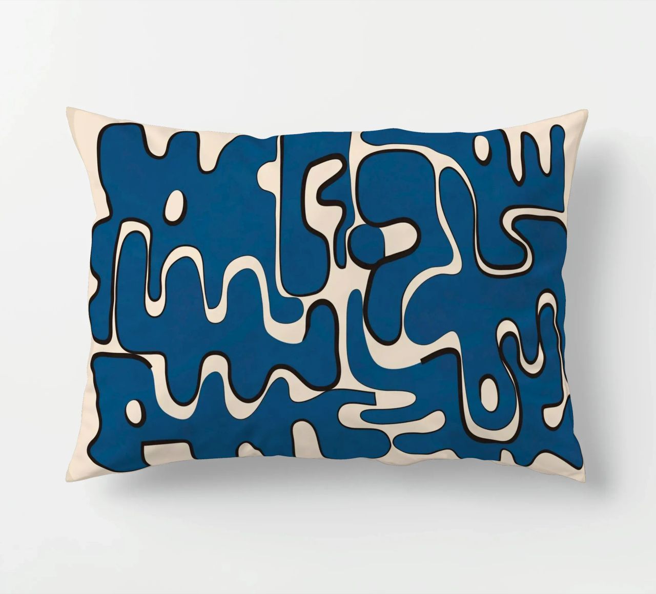 Minimal Abstract Maze – Cobalt cuscino da cityart